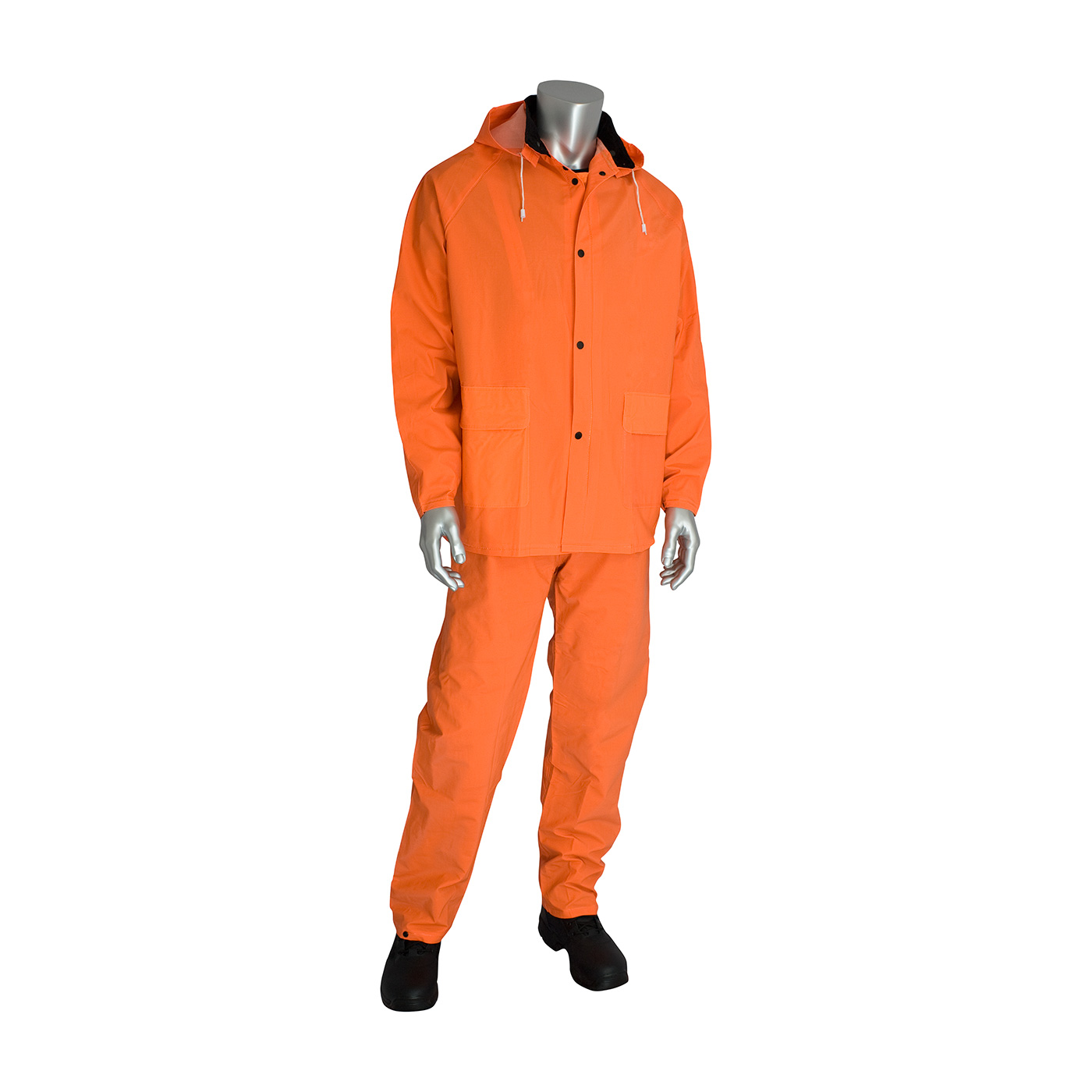 PREMIUM HI-VIS THREE-PIECE RAINSUIT - 0.35MM