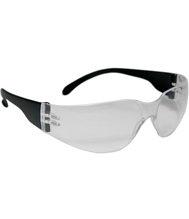 RIMLESS SAFETY GLASSES WITH BLACK TEMPLE, I/O LENS AND ANTI-SCRATCH COATING