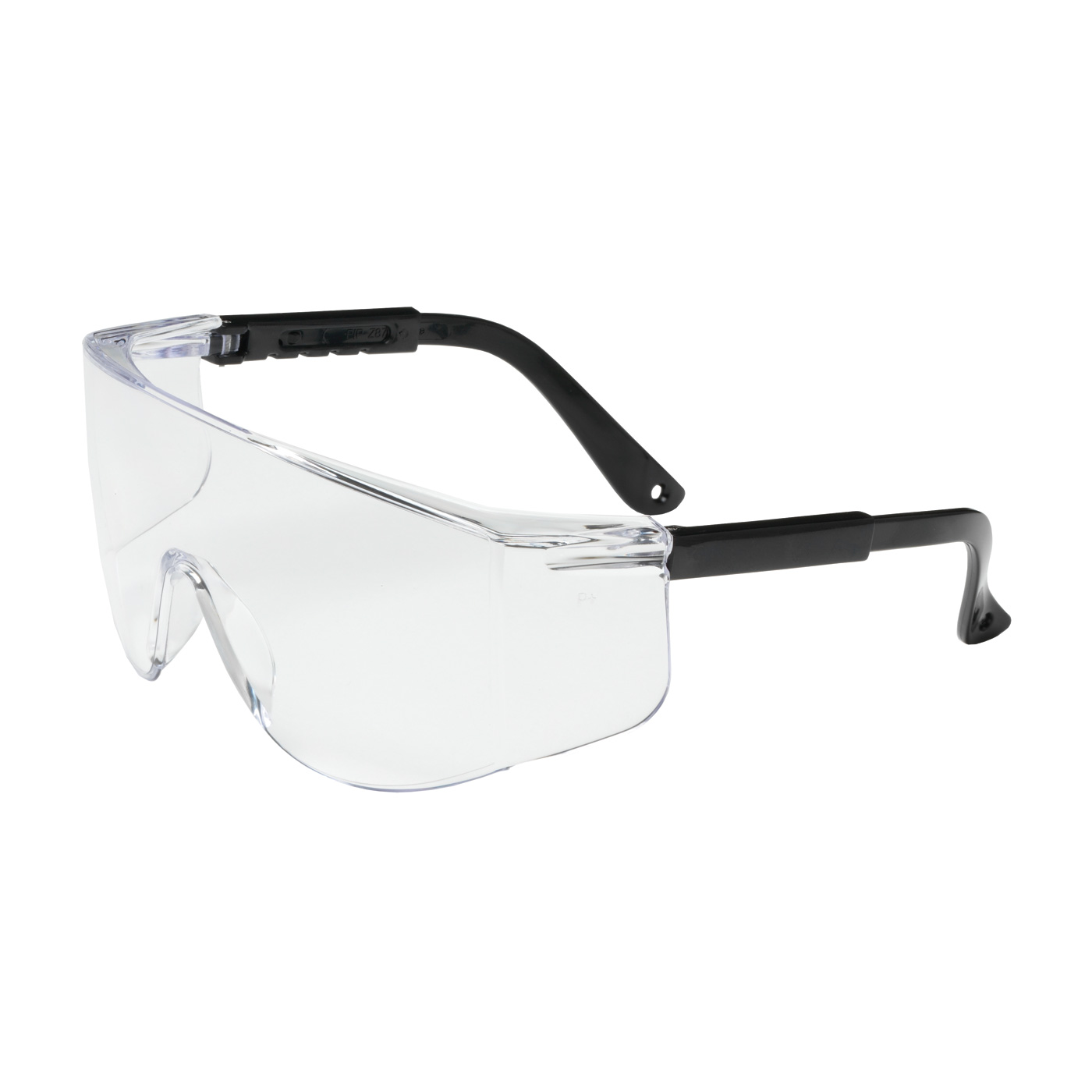 OTG RIMLESS SAFETY GLASSES WITH BLACK TEMPLE AND CLEAR LENS