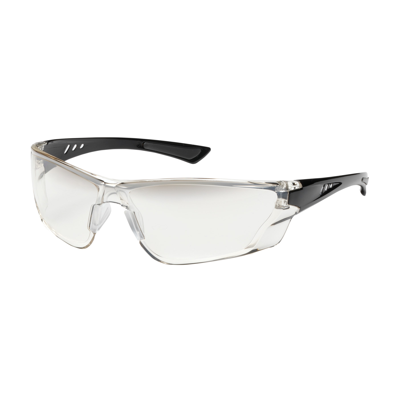 RIMLESS SAFETY GLASSES WITH GLOSS BLACK TEMPLE, GRADIENT LENS AND ANTI-SCRATCH / ANTI-FOG COATING