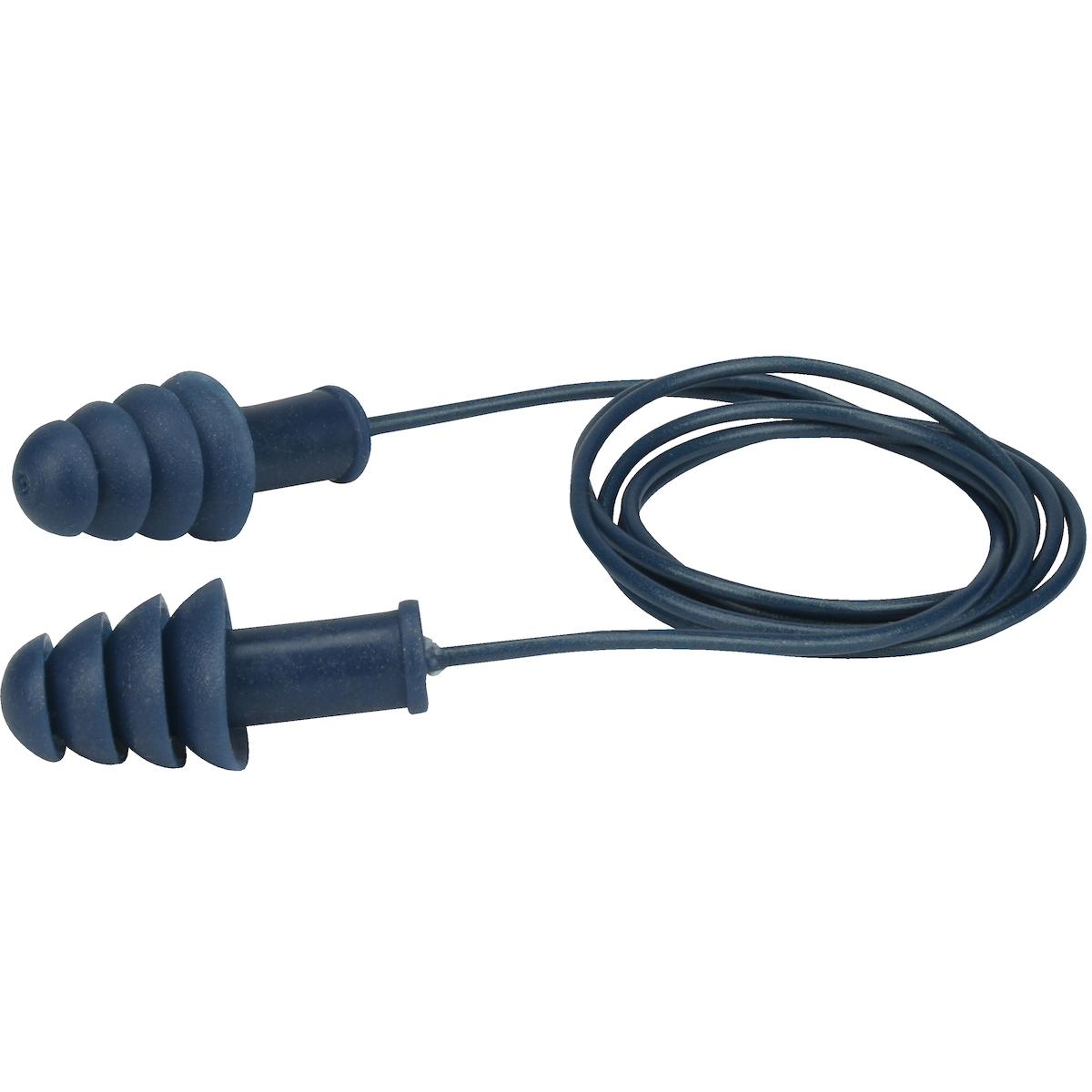 METAL DETECTABLE REUSABLE TPR CORDED EAR PLUGS - NRR 27