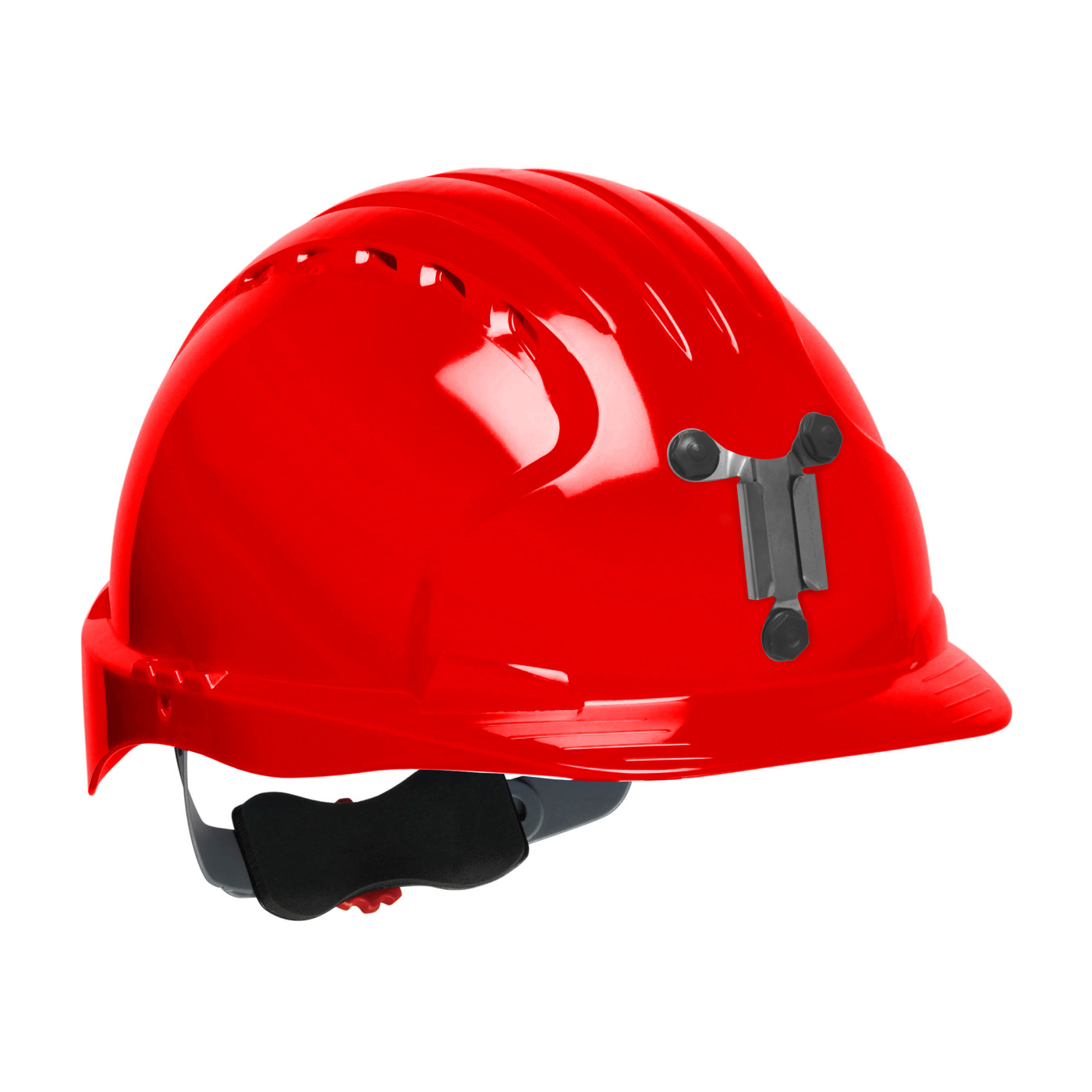 STANDARD BRIM MINING HARD HAT WITH HDPE SHELL, 6-POINT POLYESTER SUSPENSION AND WHEEL RATCHET ADJUSTMENT