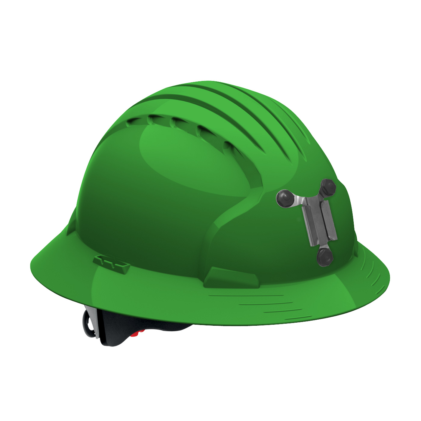 FULL BRIM MINING HARD HAT WITH HDPE SHELL, 6-POINT POLYESTER SUSPENSION AND WHEEL RATCHET ADJUSTMENT