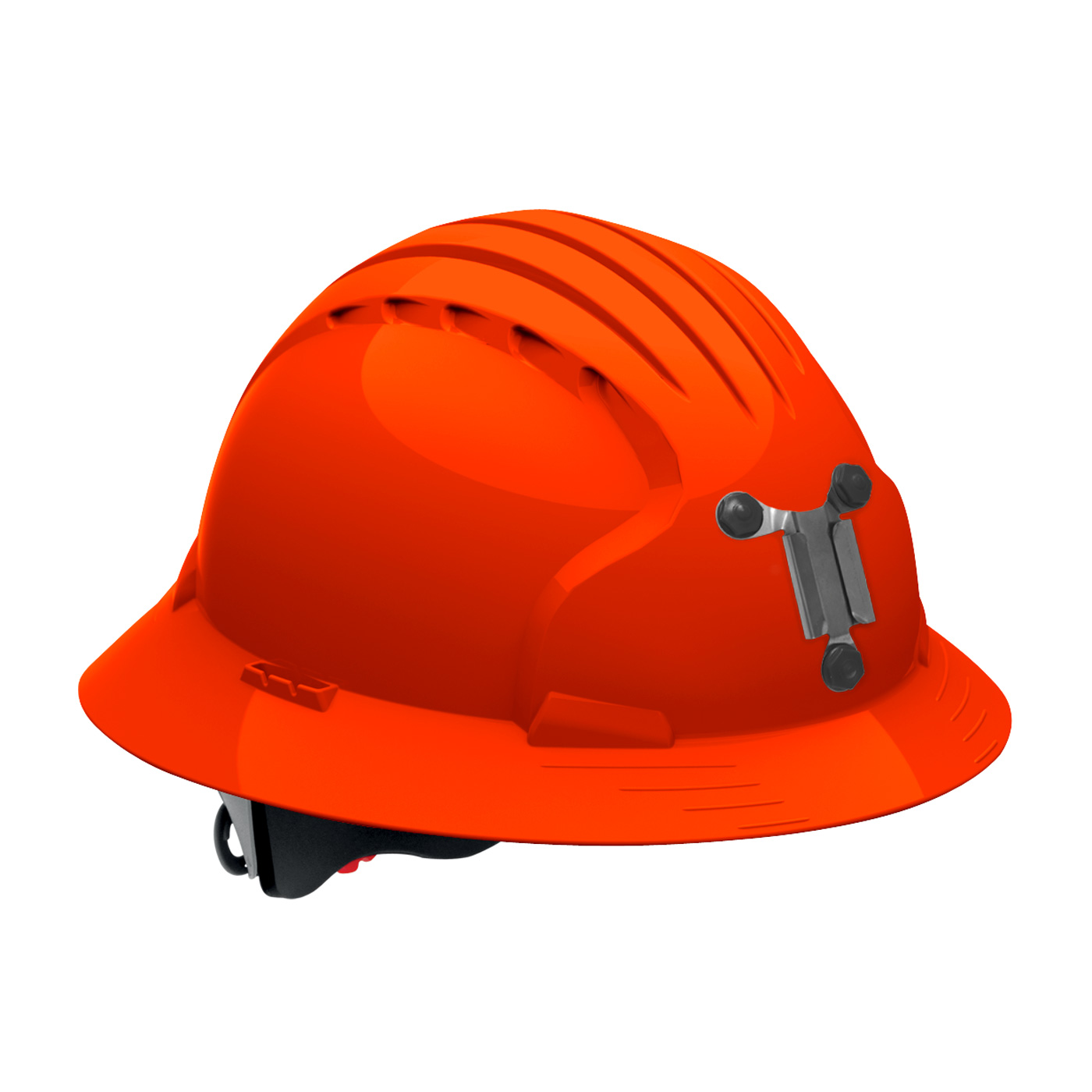 FULL BRIM MINING HARD HAT WITH HDPE SHELL, 6-POINT POLYESTER SUSPENSION AND WHEEL RATCHET ADJUSTMENT