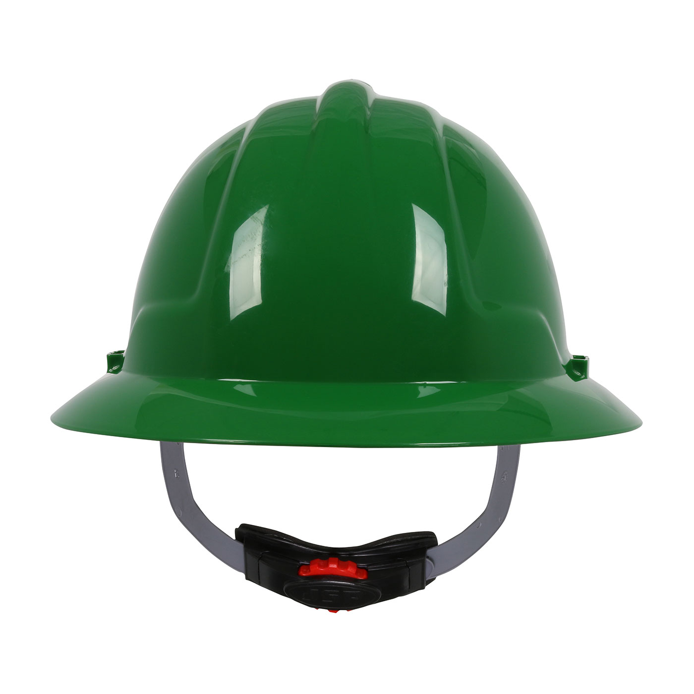 FULL BRIM HARD HAT WITH HDPE SHELL, 4-POINT POLYESTER SUSPENSION AND WHEEL RATCHET ADJUSTMENT