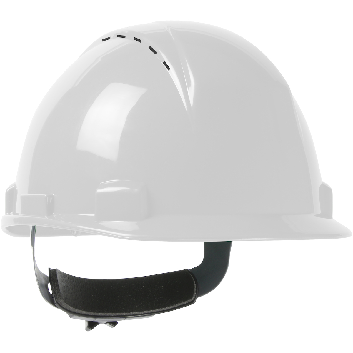 VENTED, TYPE II, SHORT BRIM CAP STYLE HARD HAT WITH HDPE SHELL, 4-POINT TEXTILE SUSPENSION AND WHEEL RATCHET ADJUSTMENT