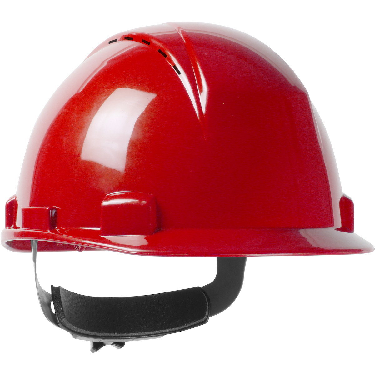 VENTED, TYPE II, SHORT BRIM CAP STYLE HARD HAT WITH HDPE SHELL, 4-POINT TEXTILE SUSPENSION AND WHEEL RATCHET ADJUSTMENT