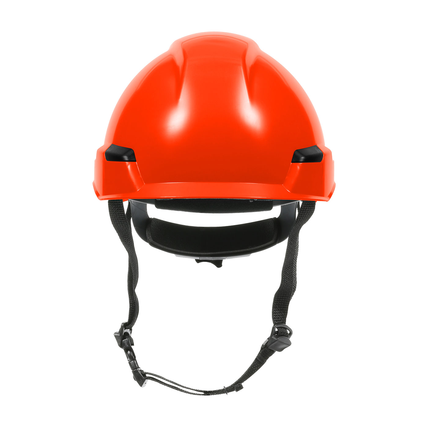 INDUSTRIAL CLIMBING HELMET WITH POLYCARBONATE / ABS SHELL, HI-DENSITY FOAM IMPACT LINER, NYLON SUSPENSION, WHEEL RATCHET ADJUSTMENT AND 4-POINT CHIN STRAP