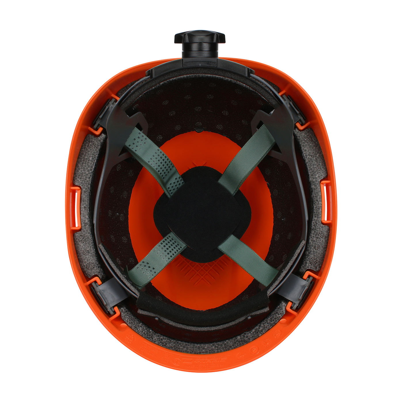 INDUSTRIAL CLIMBING HELMET WITH POLYCARBONATE / ABS SHELL, HI-DENSITY FOAM IMPACT LINER, NYLON SUSPENSION, WHEEL RATCHET ADJUSTMENT AND 4-POINT CHIN STRAP