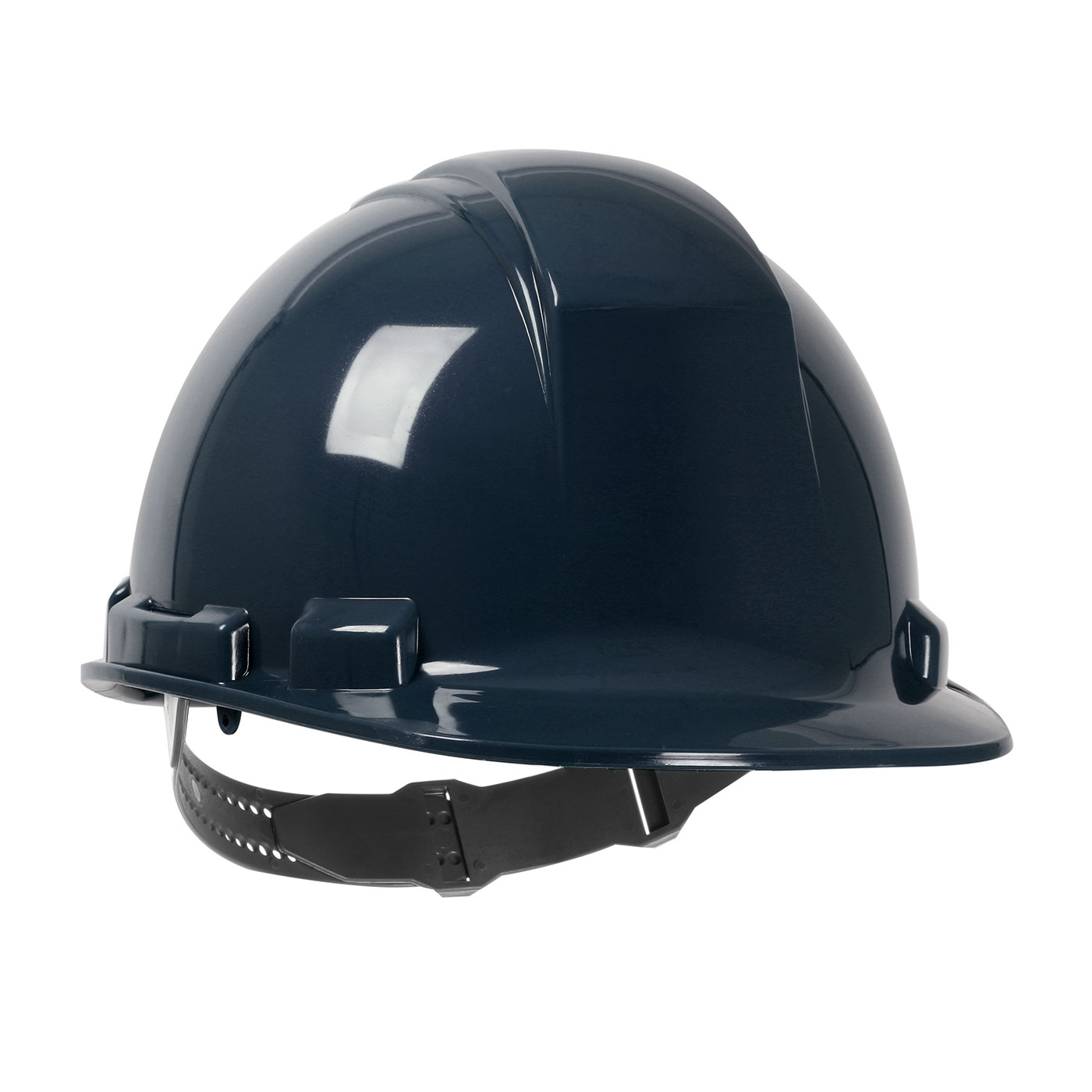 CAP STYLE HARD HAT WITH HDPE SHELL, 4-POINT TEXTILE SUSPENSION AND PIN-LOCK ADJUSTMENT