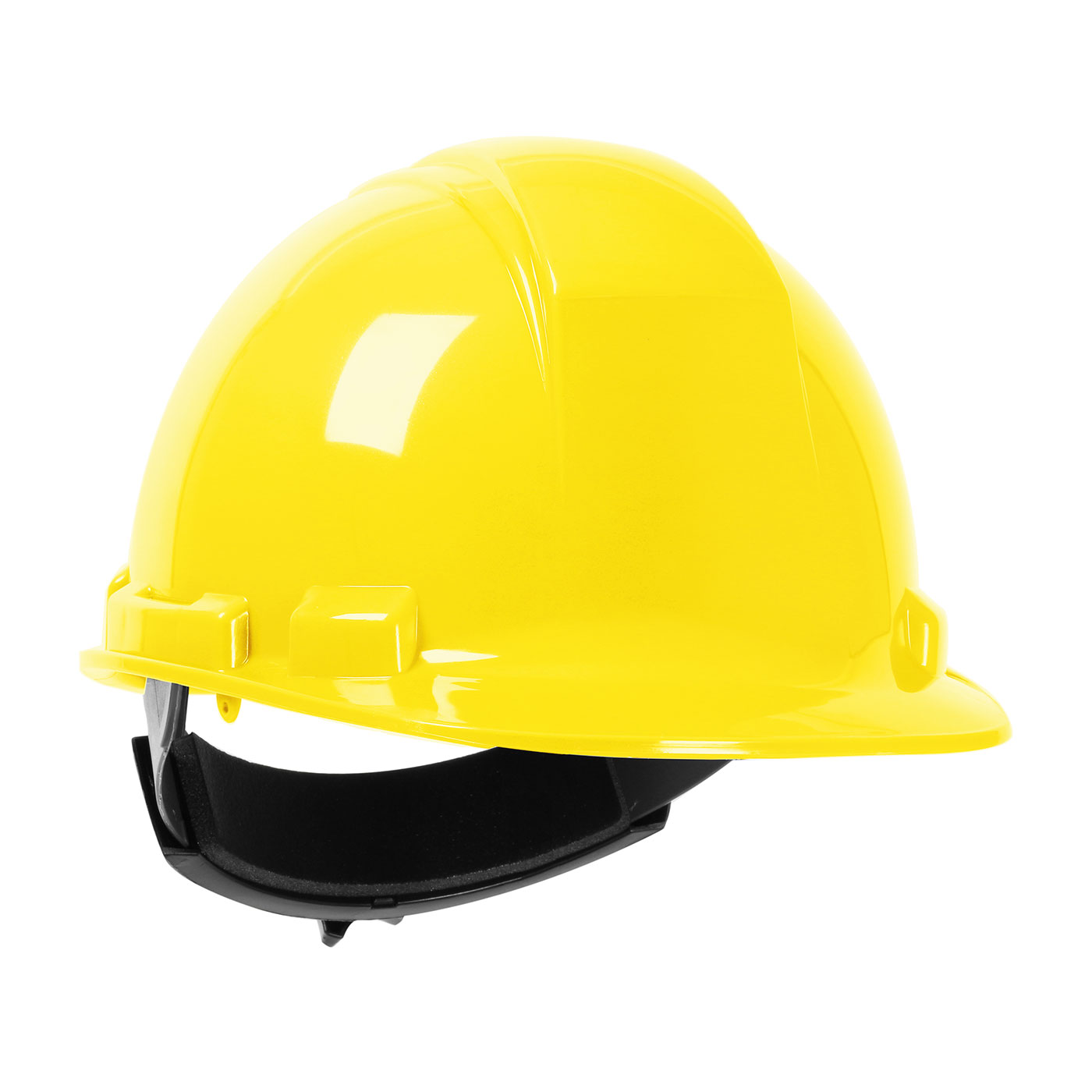 CAP STYLE HARD HAT WITH HDPE SHELL, 4-POINT TEXTILE SUSPENSION AND WHEEL RATCHET ADJUSTMENT