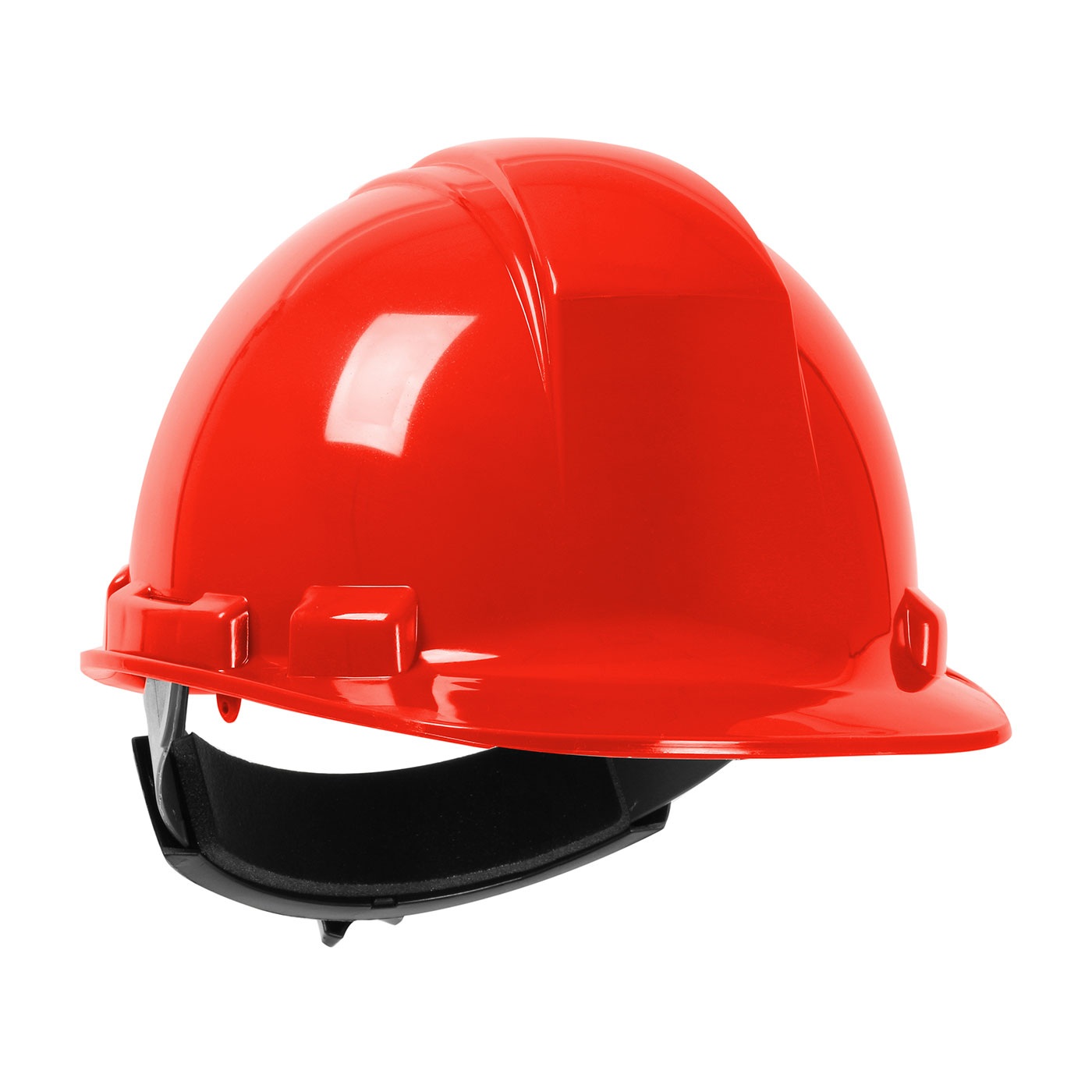 CAP STYLE HARD HAT WITH HDPE SHELL, 4-POINT TEXTILE SUSPENSION AND WHEEL RATCHET ADJUSTMENT
