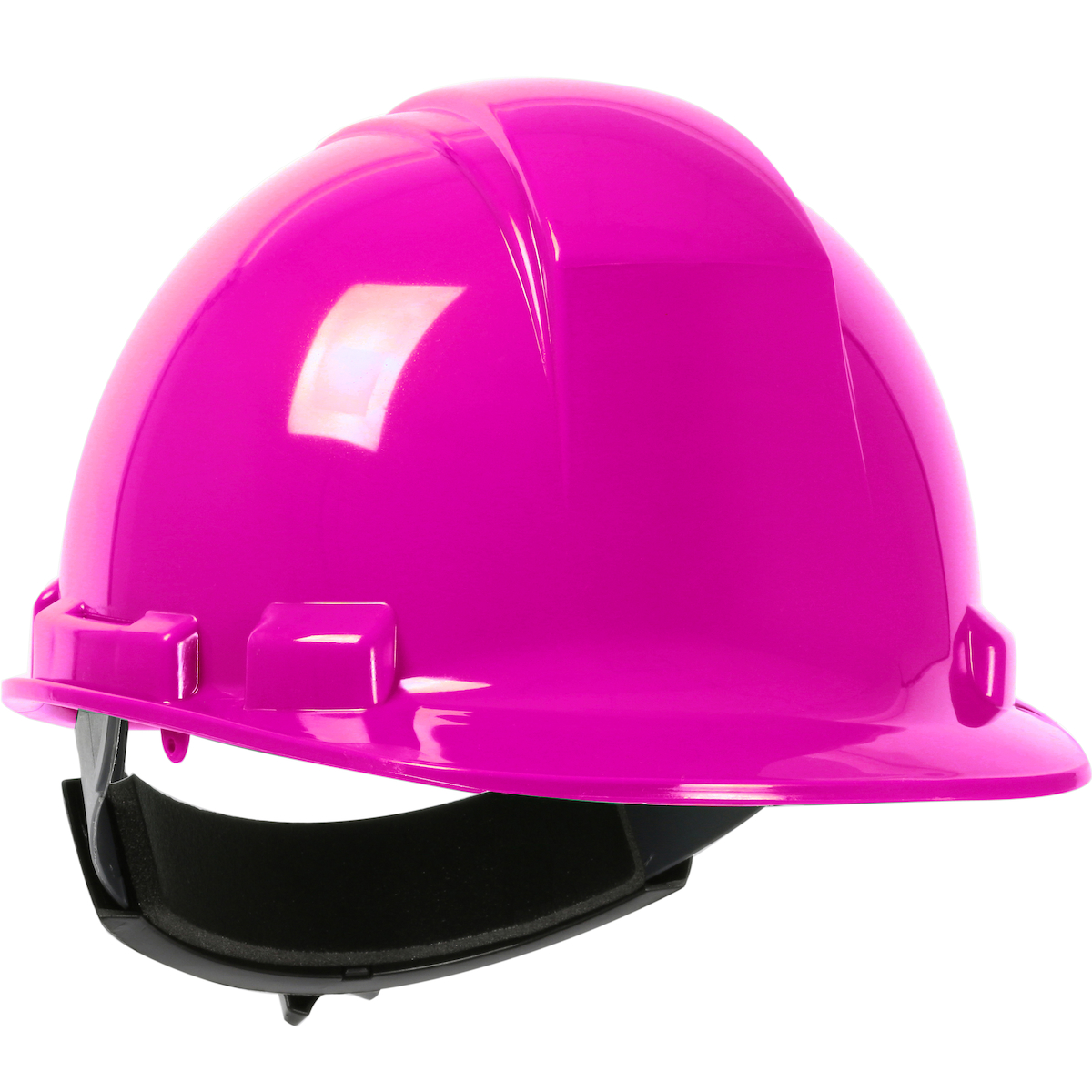 CAP STYLE HARD HAT WITH HDPE SHELL, 4-POINT TEXTILE SUSPENSION AND WHEEL RATCHET ADJUSTMENT