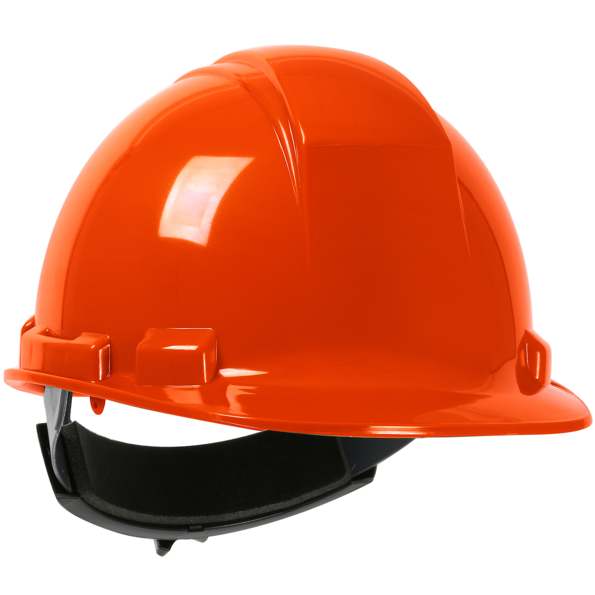 CAP STYLE HARD HAT WITH HDPE SHELL, 4-POINT TEXTILE SUSPENSION AND WHEEL RATCHET ADJUSTMENT