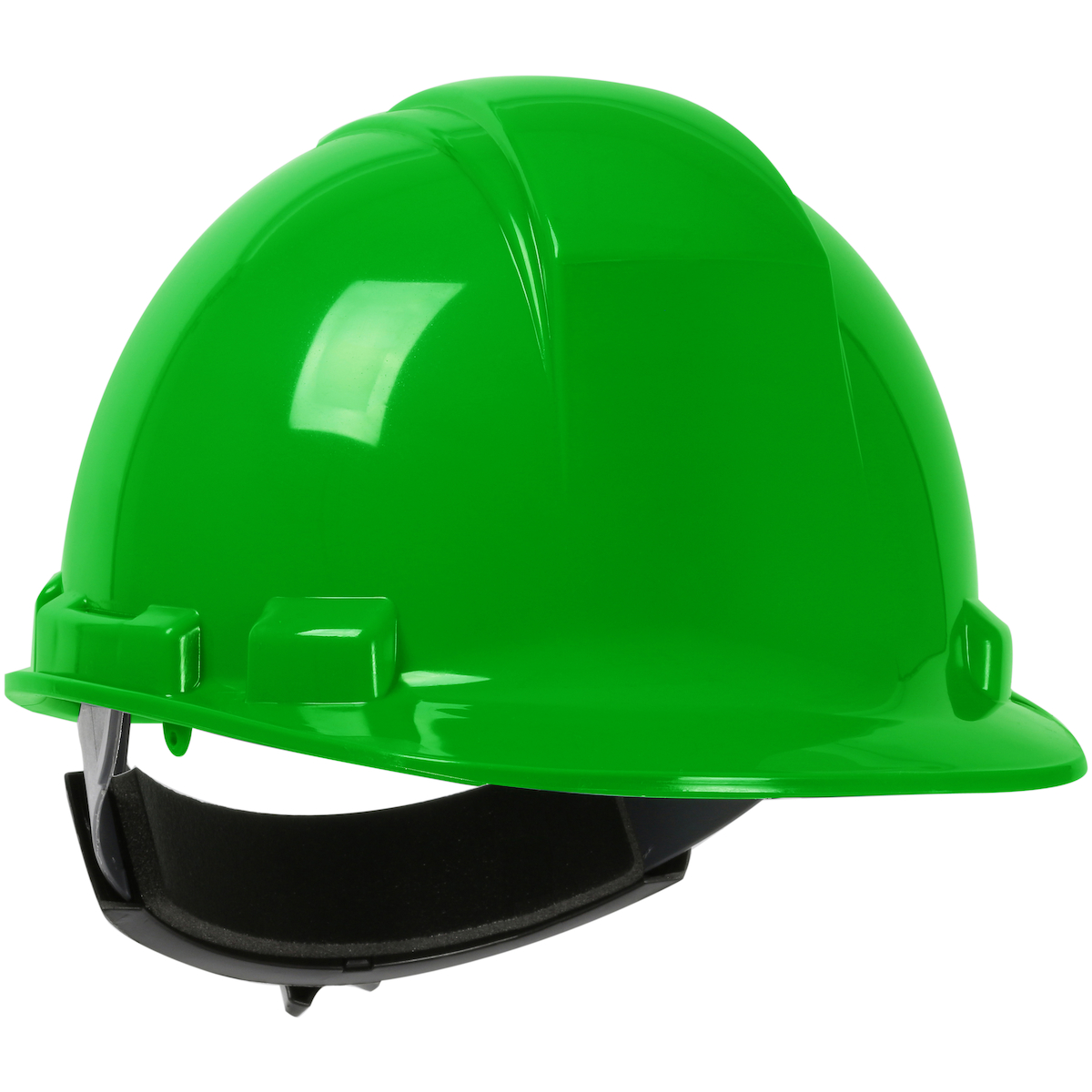 CAP STYLE HARD HAT WITH HDPE SHELL, 4-POINT TEXTILE SUSPENSION AND WHEEL RATCHET ADJUSTMENT