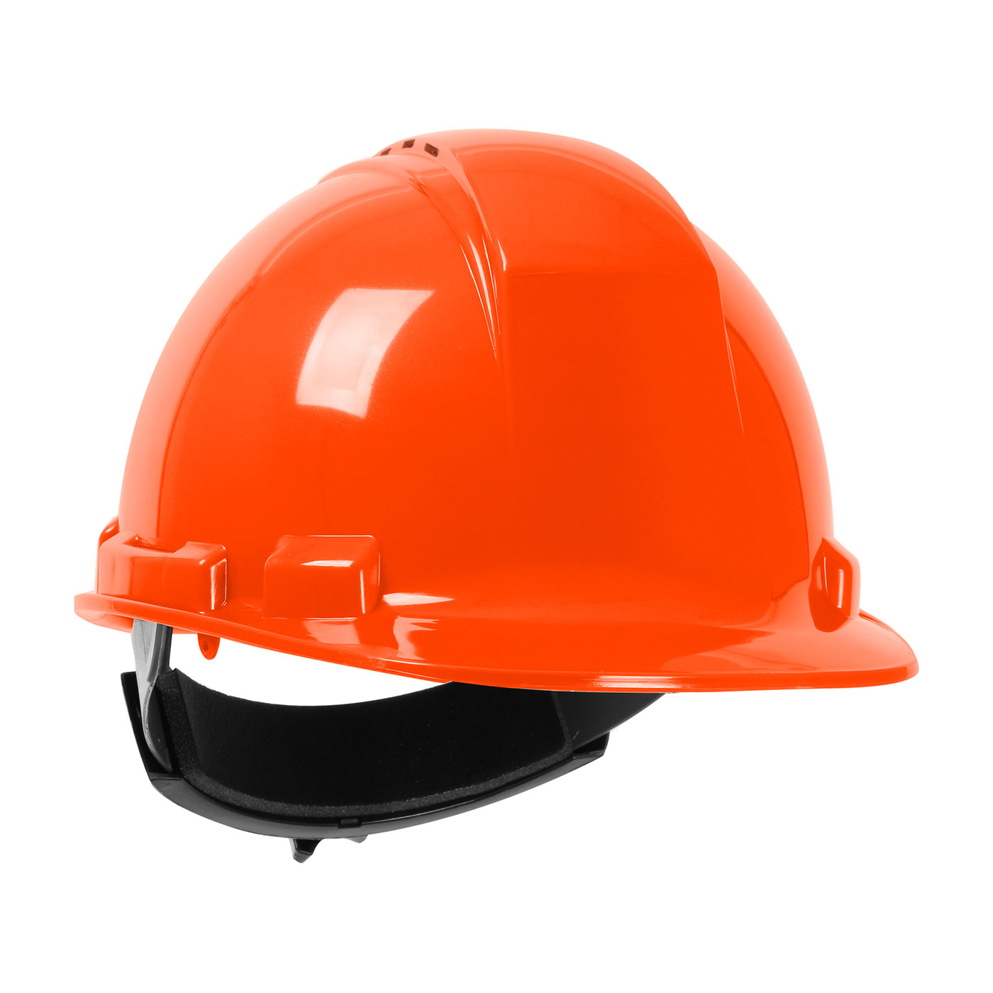 VENTED, CAP STYLE HARD HAT WITH HDPE SHELL, 4-POINT TEXTILE SUSPENSION AND WHEEL RATCHET ADJUSTMENT