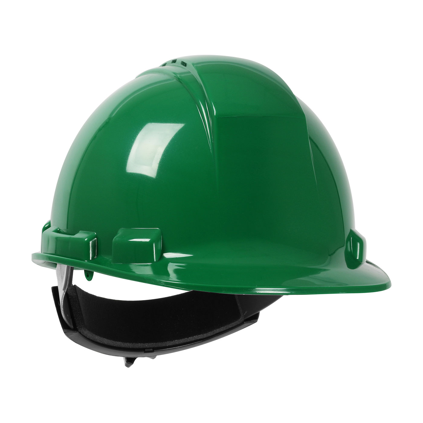 VENTED, CAP STYLE HARD HAT WITH HDPE SHELL, 4-POINT TEXTILE SUSPENSION AND WHEEL RATCHET ADJUSTMENT