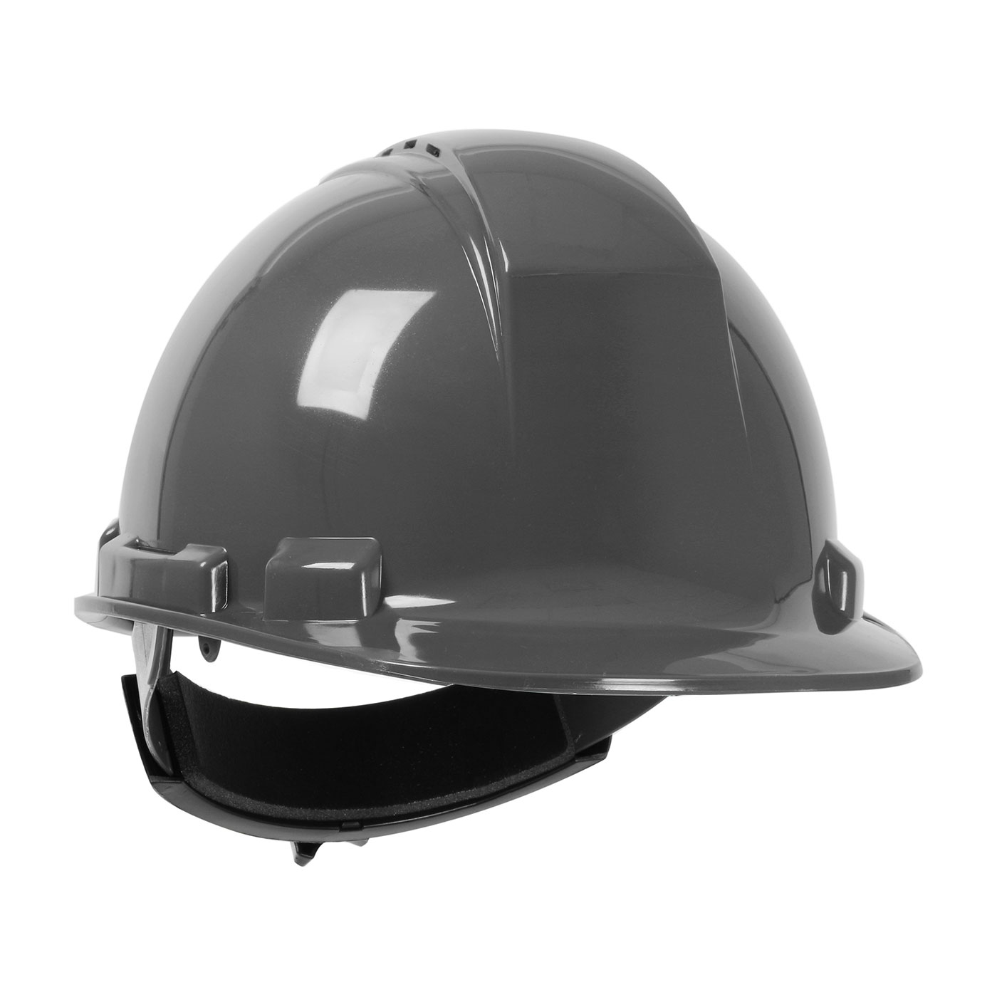 VENTED, CAP STYLE HARD HAT WITH HDPE SHELL, 4-POINT TEXTILE SUSPENSION AND WHEEL RATCHET ADJUSTMENT