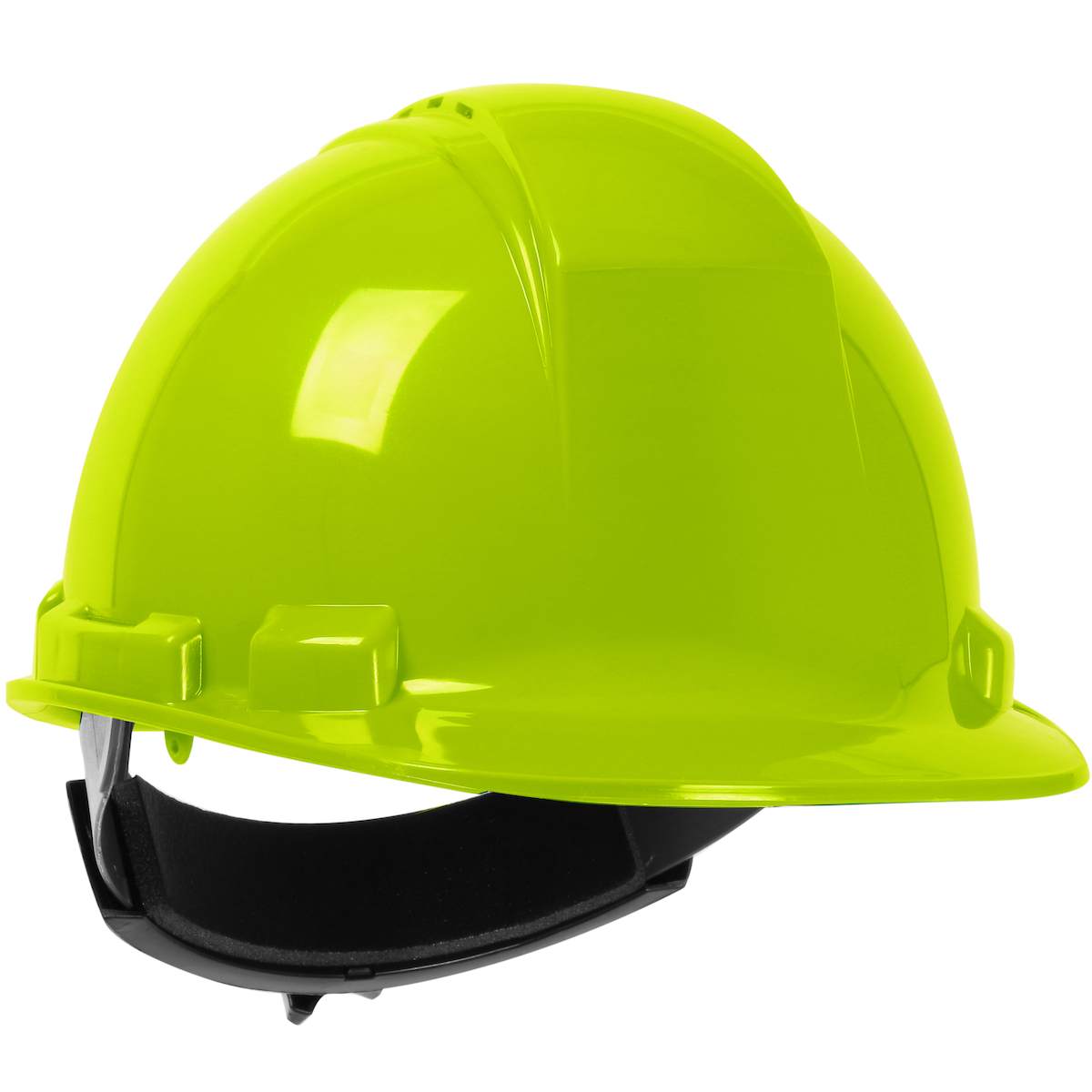 VENTED, CAP STYLE HARD HAT WITH HDPE SHELL, 4-POINT TEXTILE SUSPENSION AND WHEEL RATCHET ADJUSTMENT