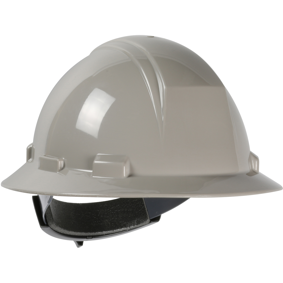 TYPE II FULL BRIM HARD HAT WITH HDPE SHELL, 4-POINT TEXTILE SUSPENSION AND WHEEL RATCHET ADJUSTMENT