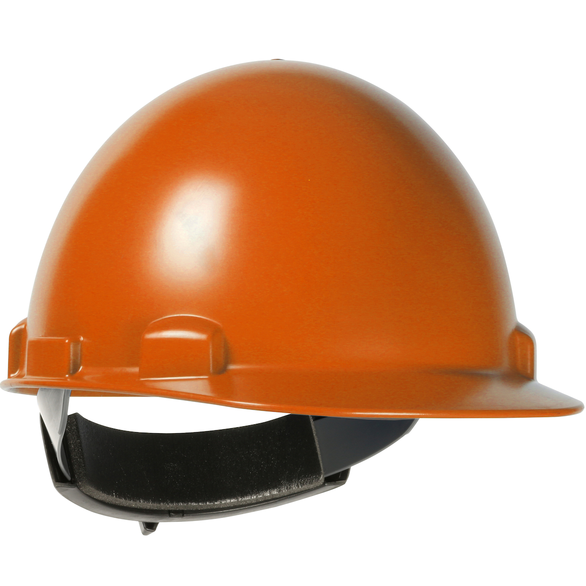 CAP STYLE SMOOTH DOME HARD HAT WITH ABS/POLYCARBONATE SHELL, 4-POINT TEXTILE SUSPENSION AND SWING WHEEL-RATCHET ADJUSTMENT