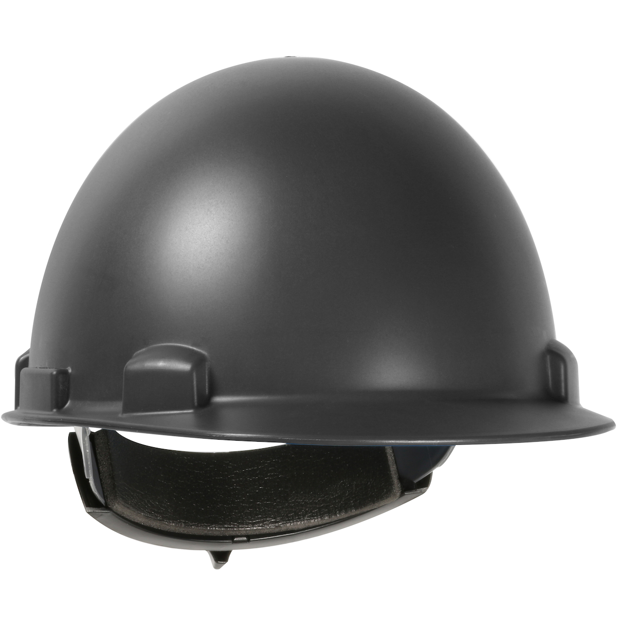 CAP STYLE SMOOTH DOME HARD HAT WITH NYLON/FIBER RESIN SHELL, 4-POINT TEXTILE SUSPENSION AND SWING WHEEL-RATCHET ADJUSTMENT
