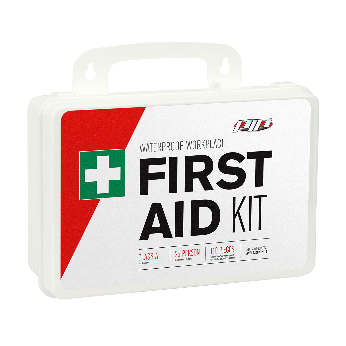 ANSI CLASS A WATERPROOF FIRST AID KIT - 25 PERSON