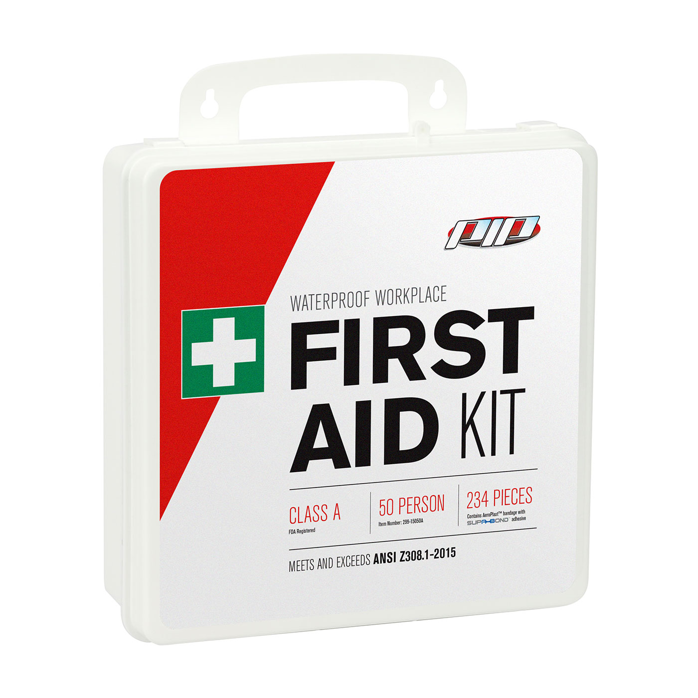 ANSI CLASS A WATERPROOF FIRST AID KIT - 50 PERSON