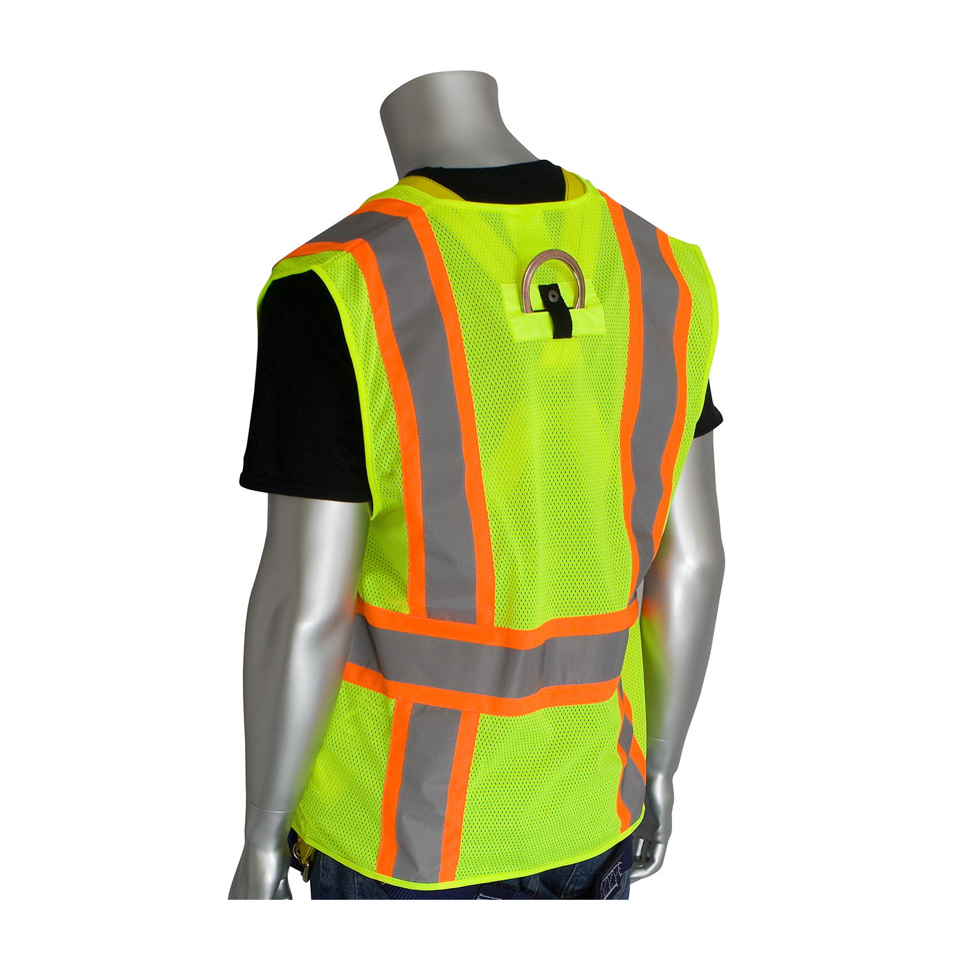 ANSI TYPE R CLASS 2 TWO-TONE MESH VEST WITH "D" RING ACCESS