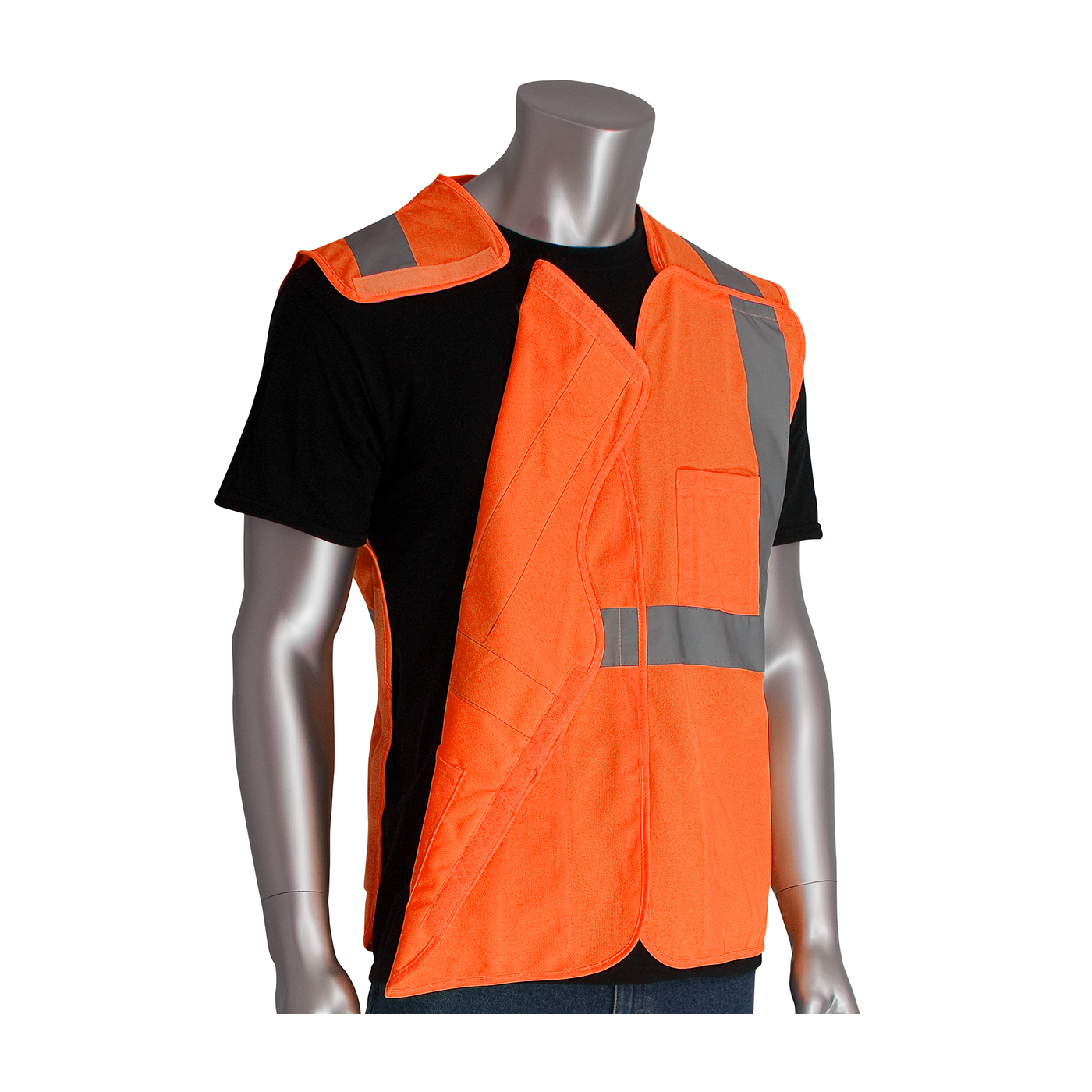 ANSI TYPE R CLASS 2 THREE POCKET SOLID BREAKAWAY VEST