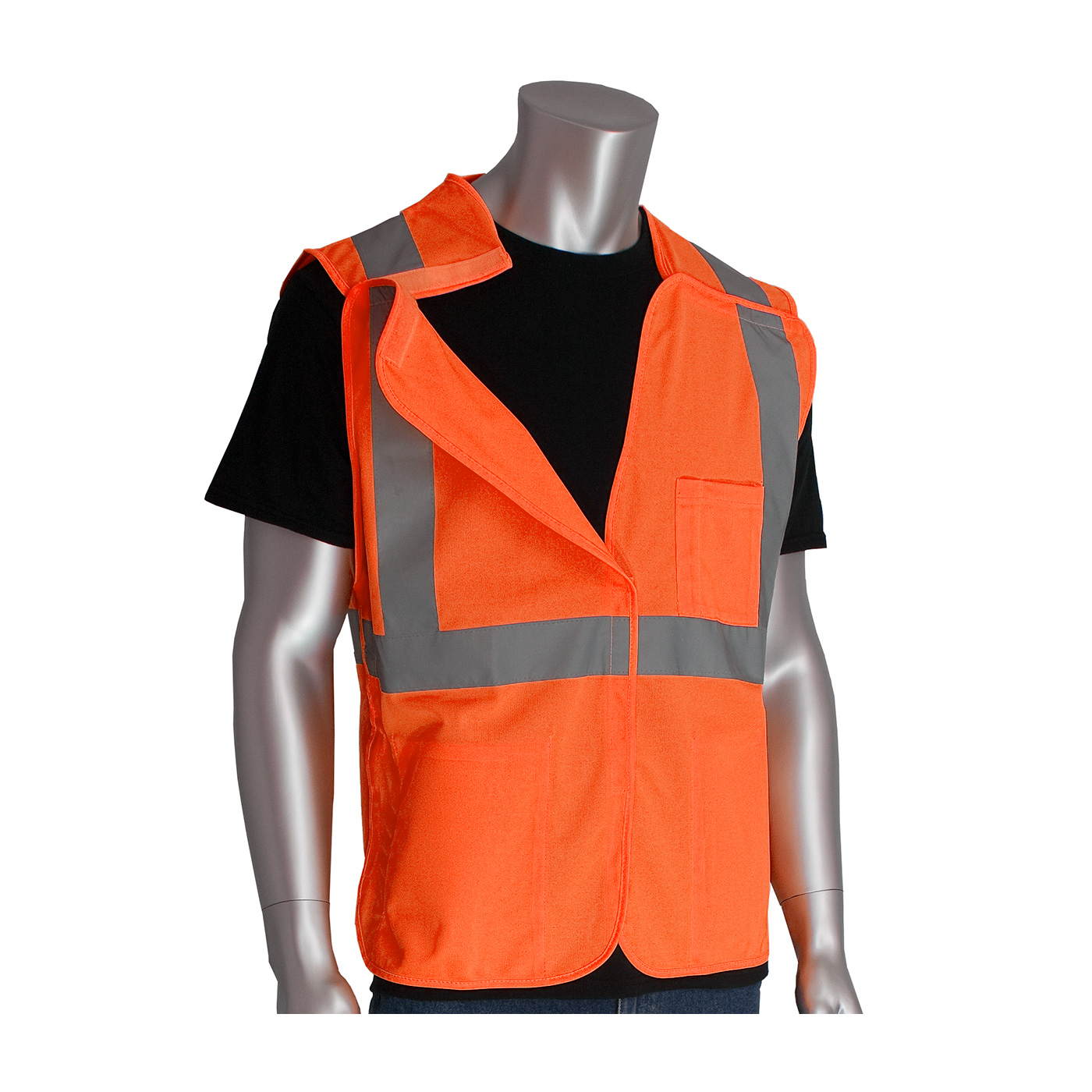 ANSI TYPE R CLASS 2 THREE POCKET SOLID BREAKAWAY VEST