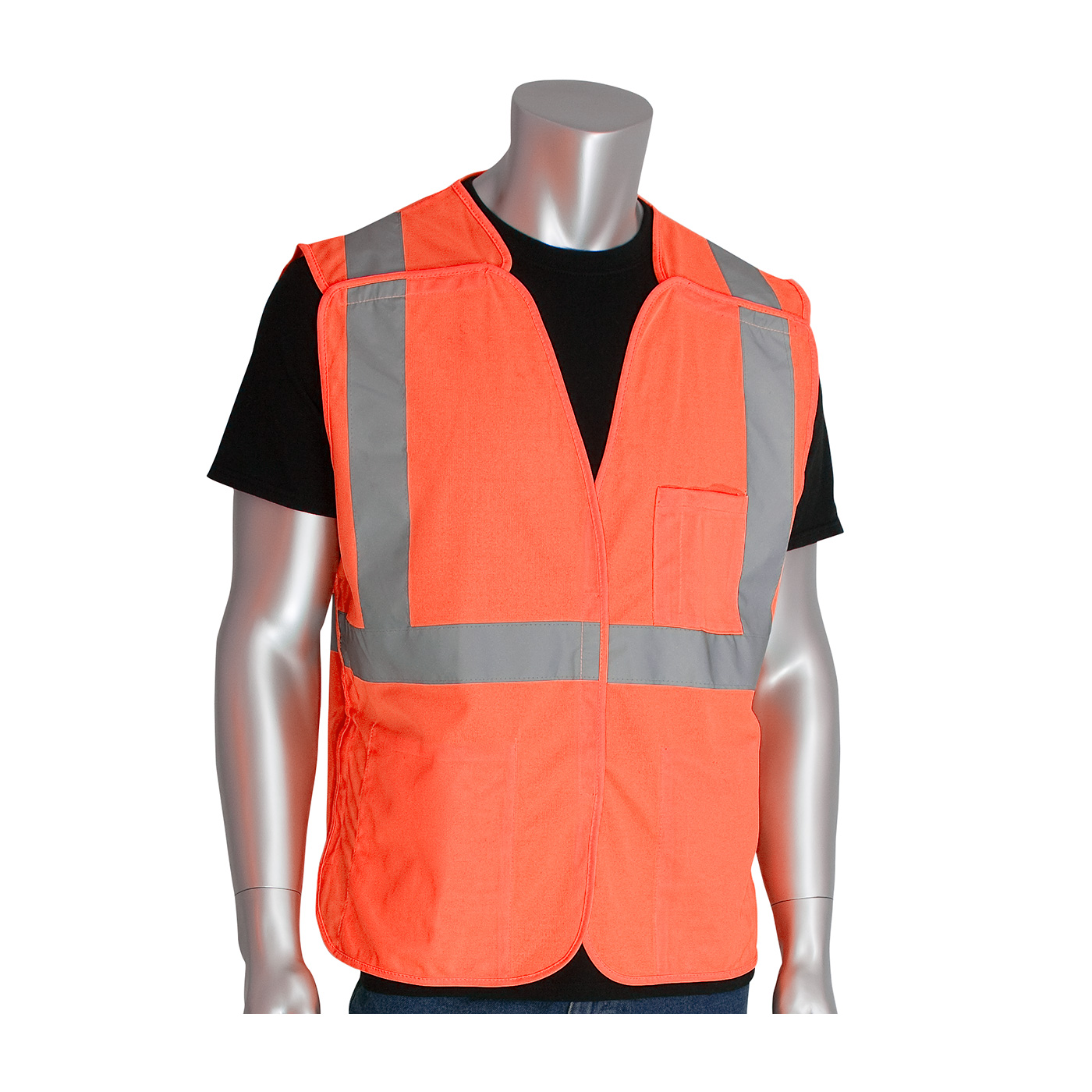 ANSI TYPE R CLASS 2 THREE POCKET SOLID BREAKAWAY VEST