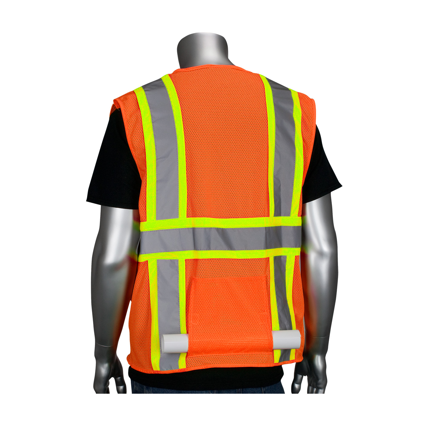 ANSI TYPE R CLASS 2 TWO-TONE ELEVEN POCKET PREMIUM MESH SURVEYORS VEST