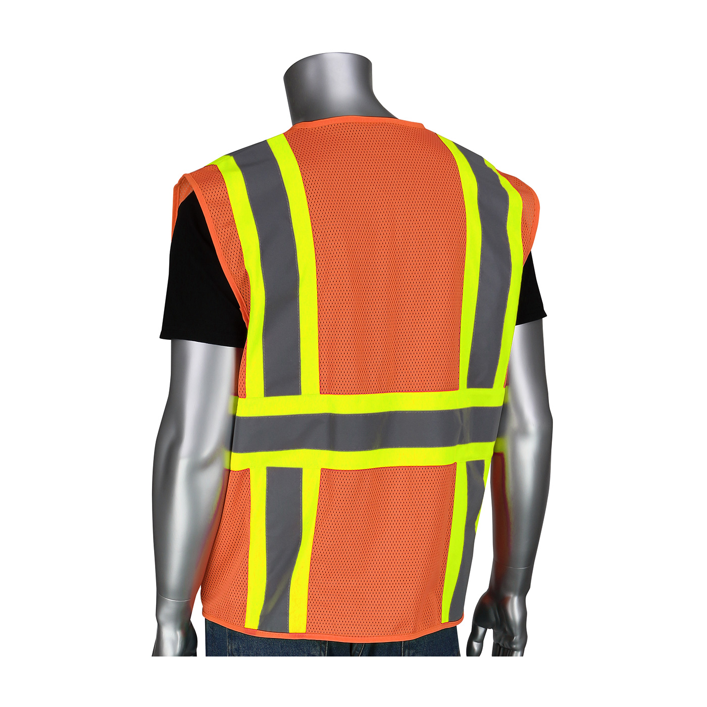 ANSI TYPE R CLASS 2 TWO-TONE SIX POCKET MESH VEST