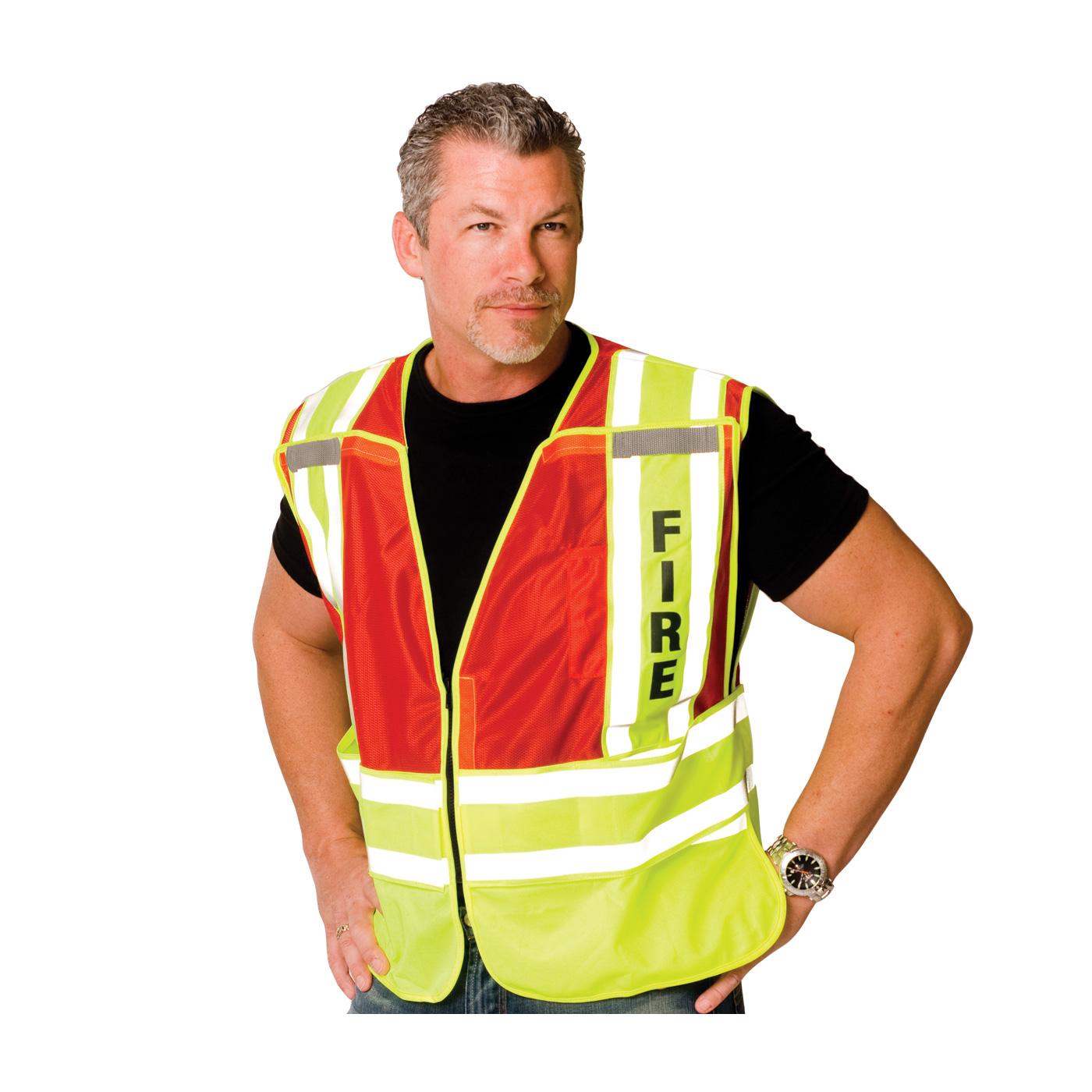 ANSI TYPE P CLASS 2 PUBLIC SAFETY VEST - FIRE LOGO