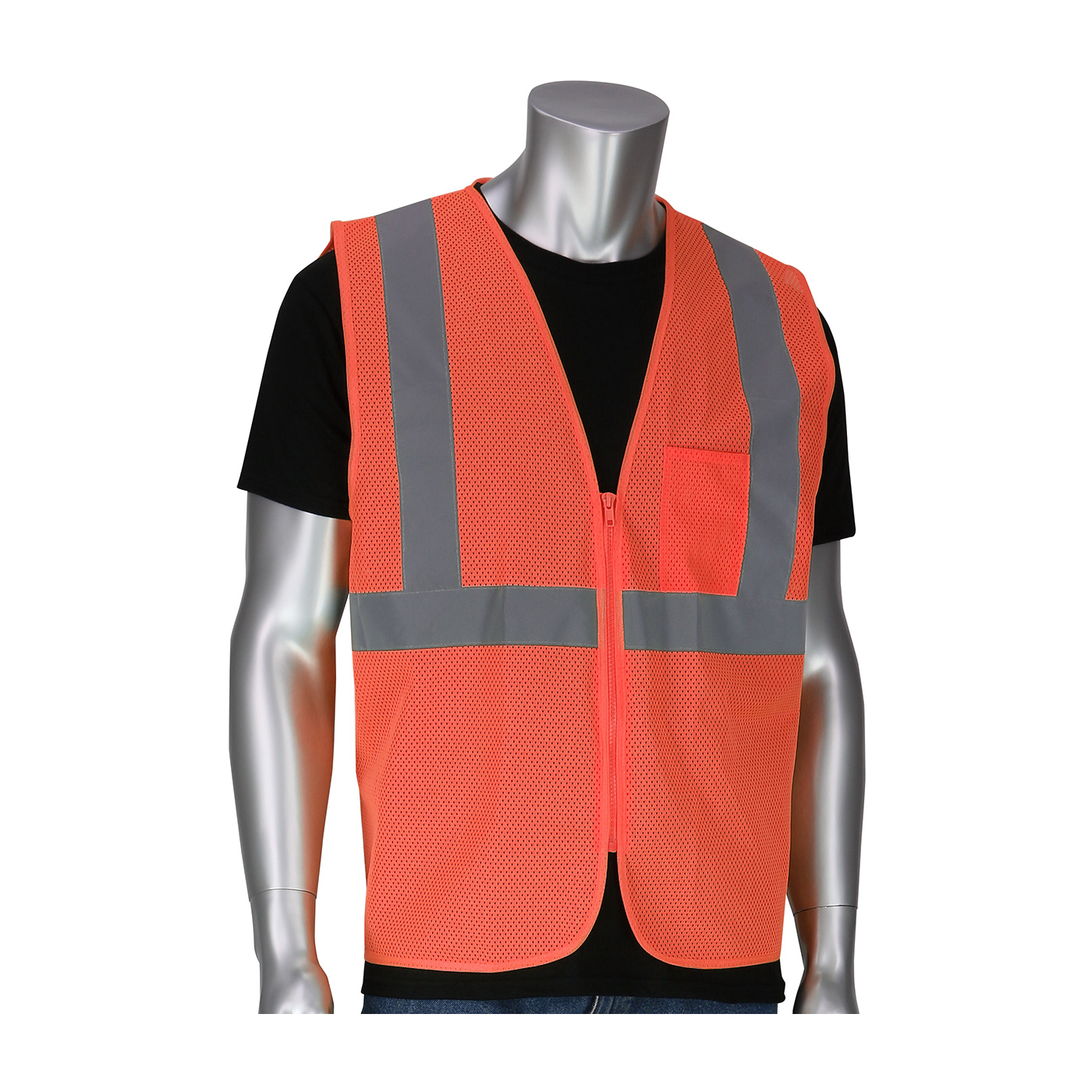 ANSI TYPE R CLASS 2 DUAL SIZED VALUE ZIPPER MESH VEST