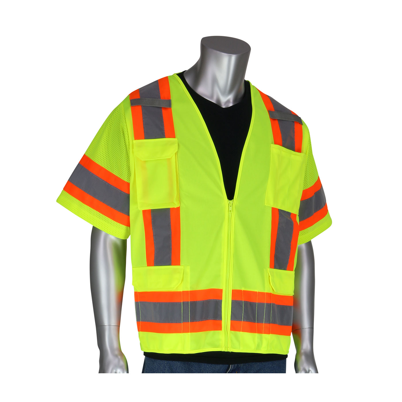 ANSI TYPE R CLASS 3 TWO-TONE SURVEYOR ELEVEN POCKET VEST