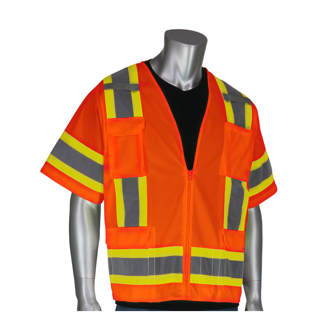 ANSI TYPE R CLASS 3 TWO-TONE SURVEYOR ELEVEN POCKET VEST