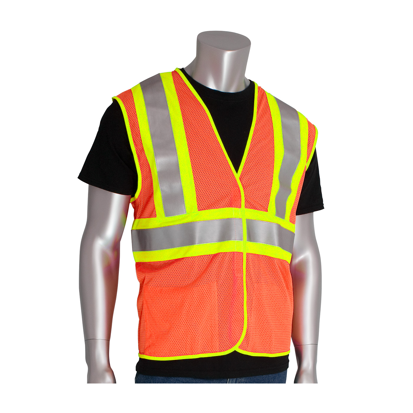 ANSI TYPE R CLASS 2 FR TREATED TWO-TONE MESH VEST