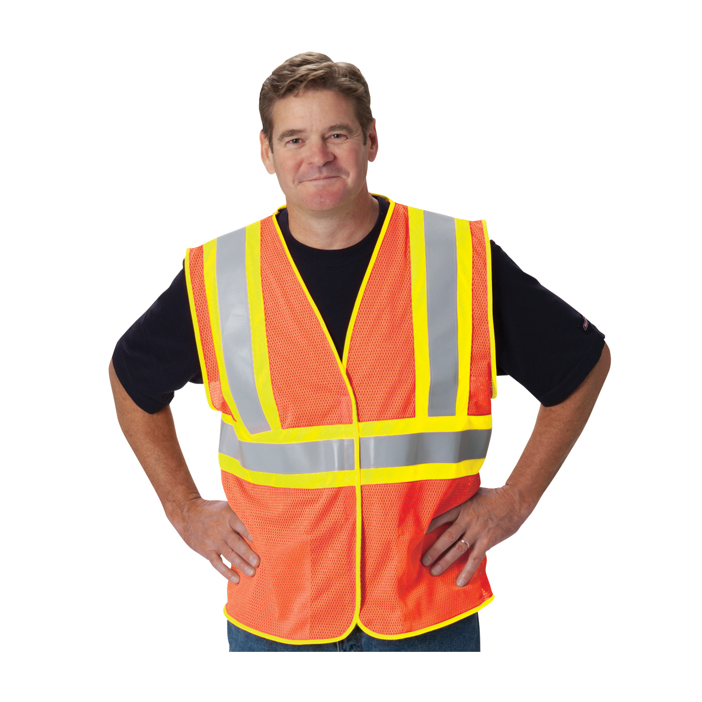 ANSI TYPE R CLASS 2 FR TREATED TWO-TONE MESH VEST