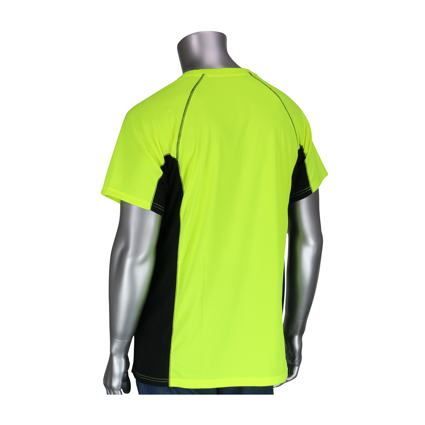 NON-ANSI SHORT SLEEVE T-SHIRT WITH 50+ UPF SUN PROTECTION, INSECT REPELLENT TREATMENT AND BLACK TRIM