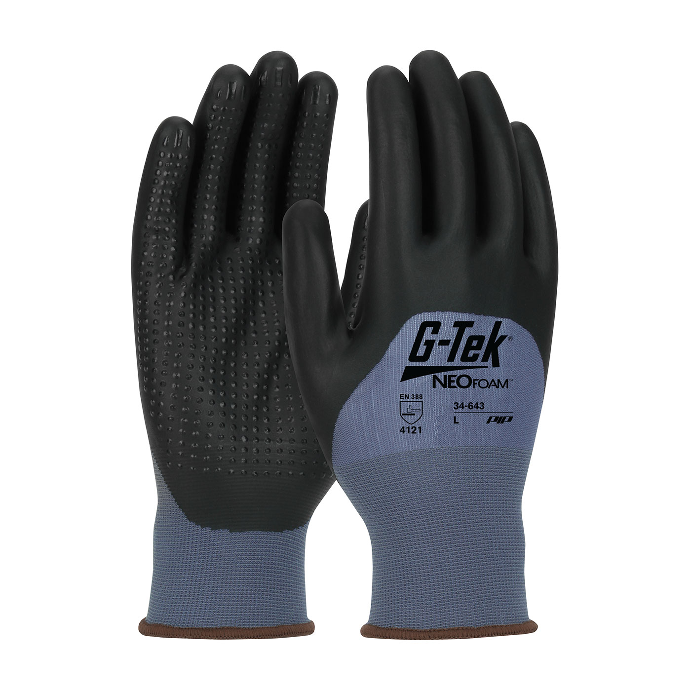 SEAMLESS NYLON GLOVE WITH NEOFOAMĀ® COATED PALM, FINGERS & KNUCKLES AND MICRO DOT PALM - TOUCHSCREEN COMPATIBLE