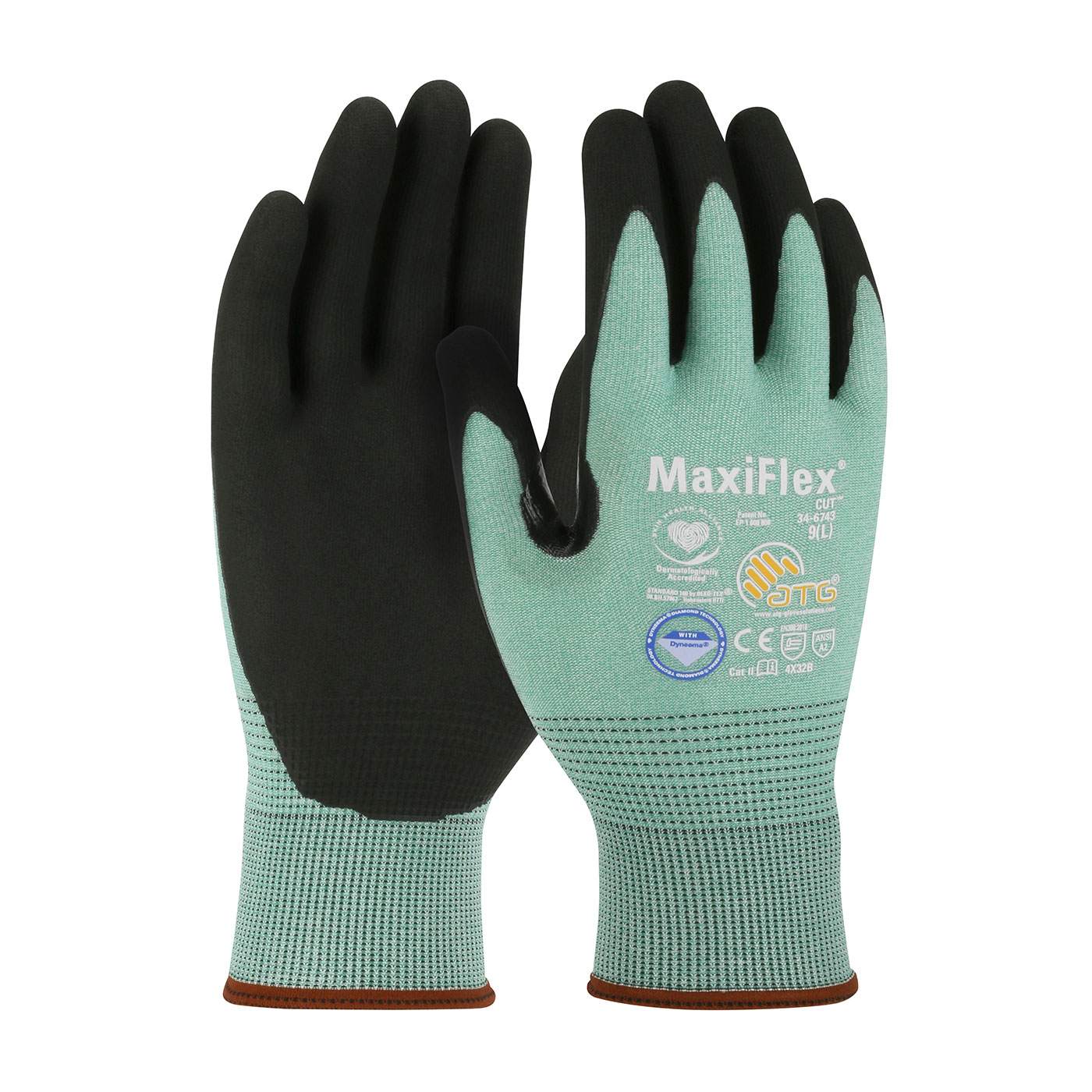 SEAMLESS KNIT DYNEEMA® DIAMOND BLENDED GLOVE WITH PREMIUM NITRILE COATED MICROFOAM GRIP ON PALM & FINGERS