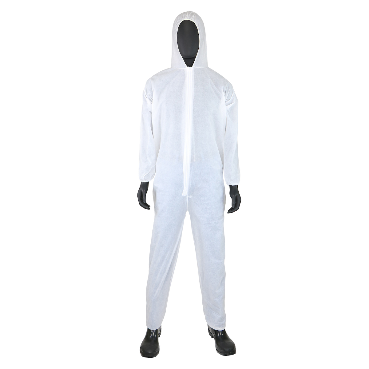 PE LAMINATE COVERALL HOOD WITH ELASTIC WRIST & ANKLE