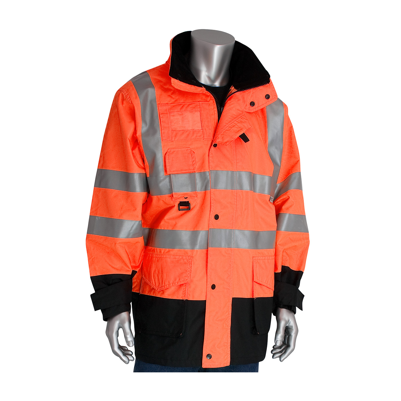 ANSI TYPE R CLASS 3 7-IN-1 ALL CONDITIONS COAT WITH INNER JACKET AND VEST COMBINATION