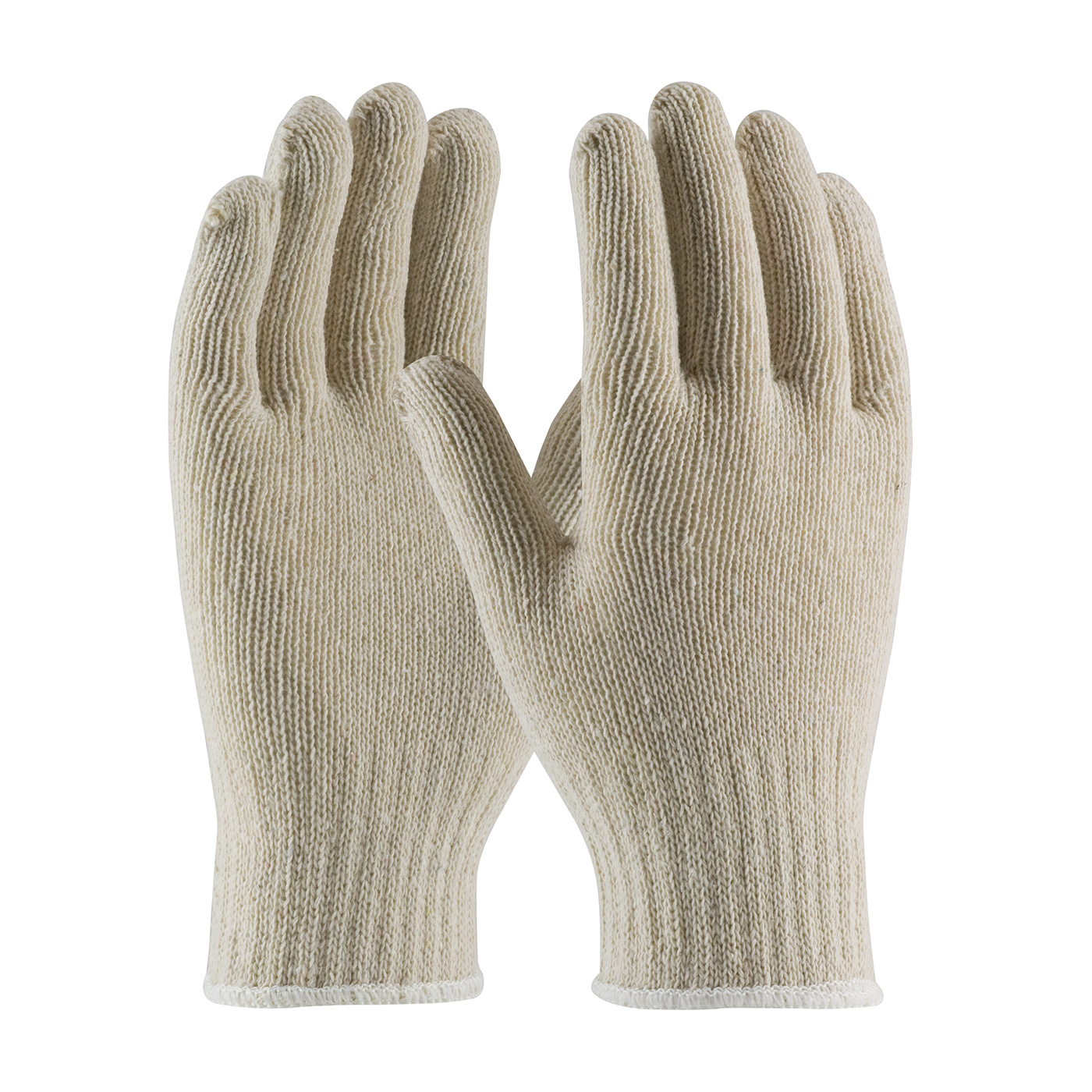 MEDIUM WEIGHT SEAMLESS KNIT COTTON/POLYESTER GLOVE - 7 GAUGE NATURAL