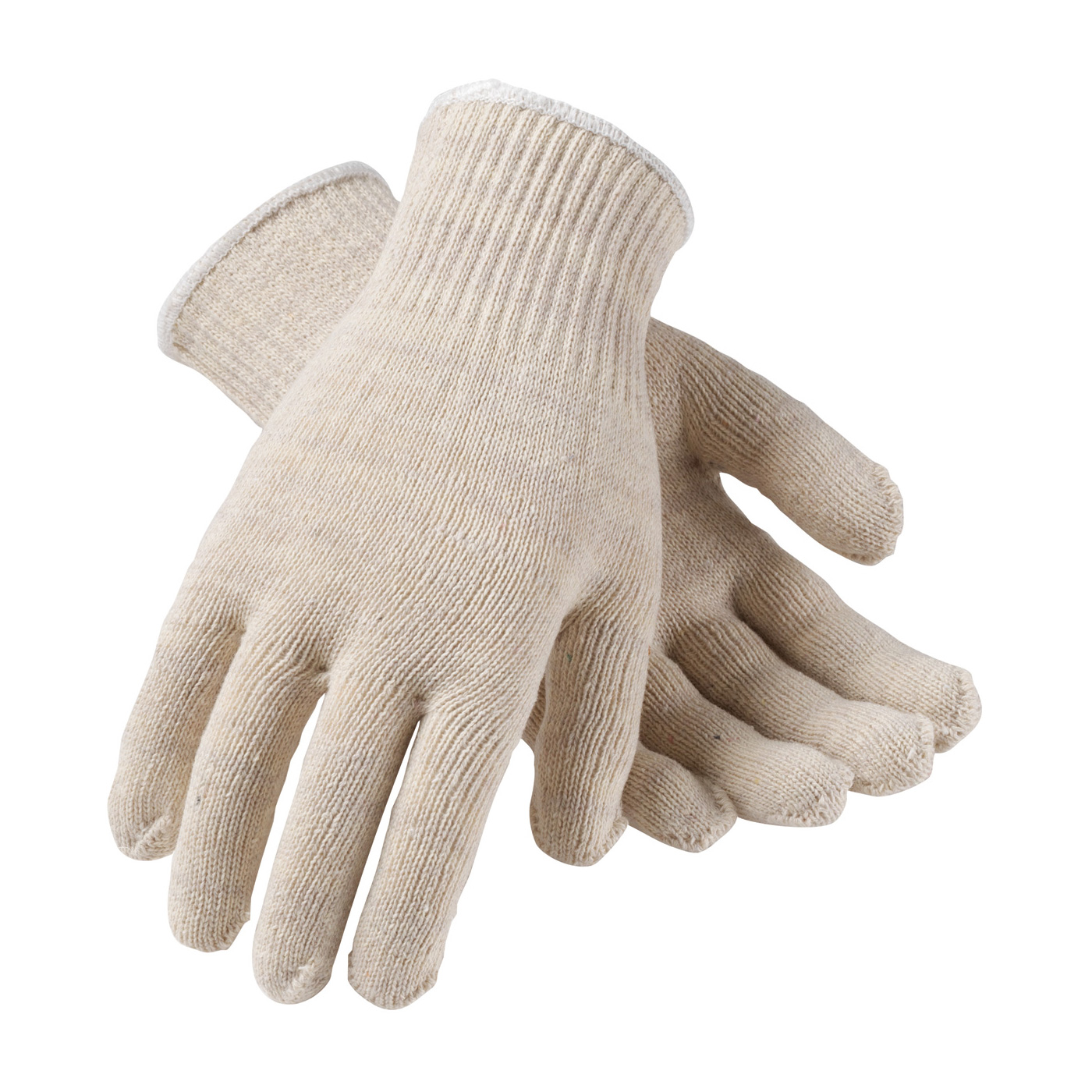 MEDIUM WEIGHT SEAMLESS KNIT COTTON/POLYESTER GLOVE - 10 GAUGE NATURAL