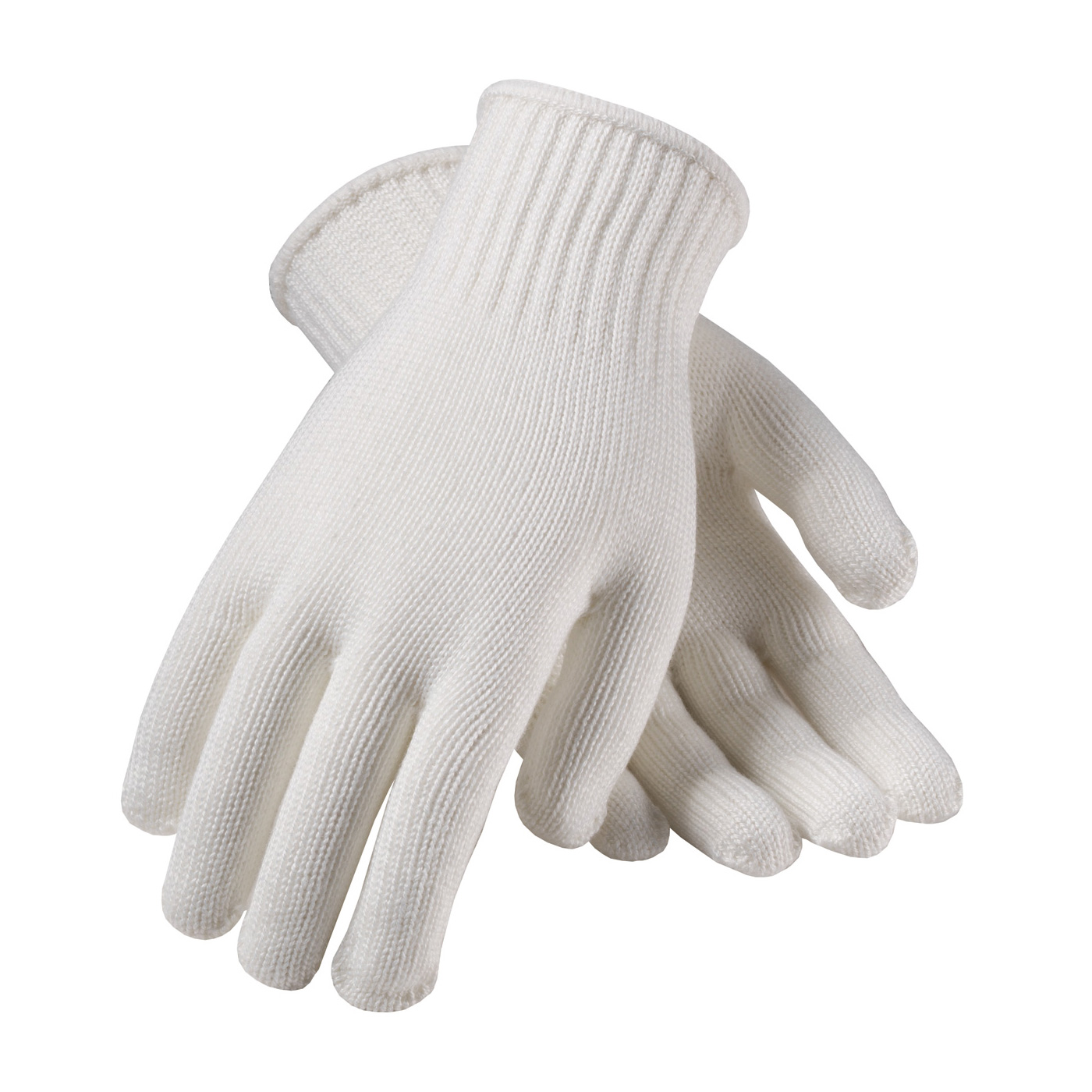 MEDIUM WEIGHT SEAMLESS KNIT COTTON/POLYESTER GLOVE - WHITE