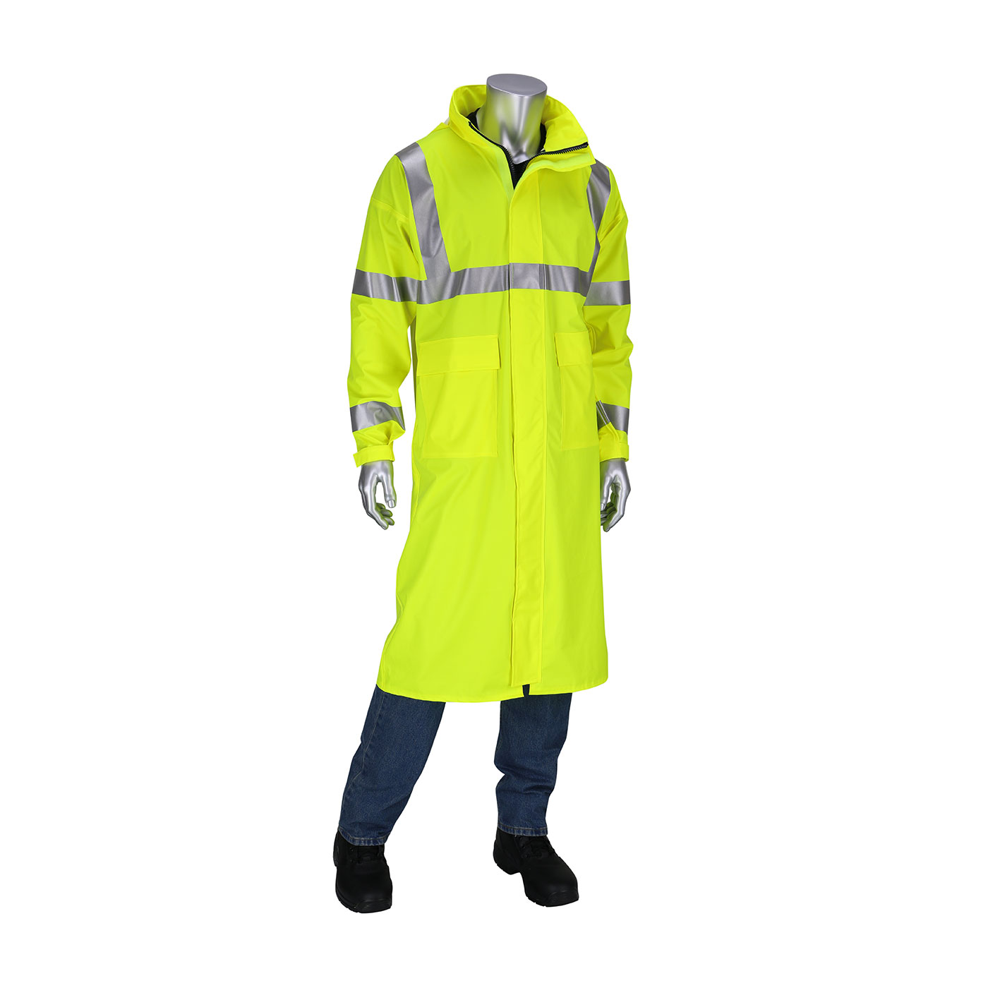 AR/FR ANSI TYPE R CLASS 3 VALUE ALL PURPOSE 48" RAINCOAT