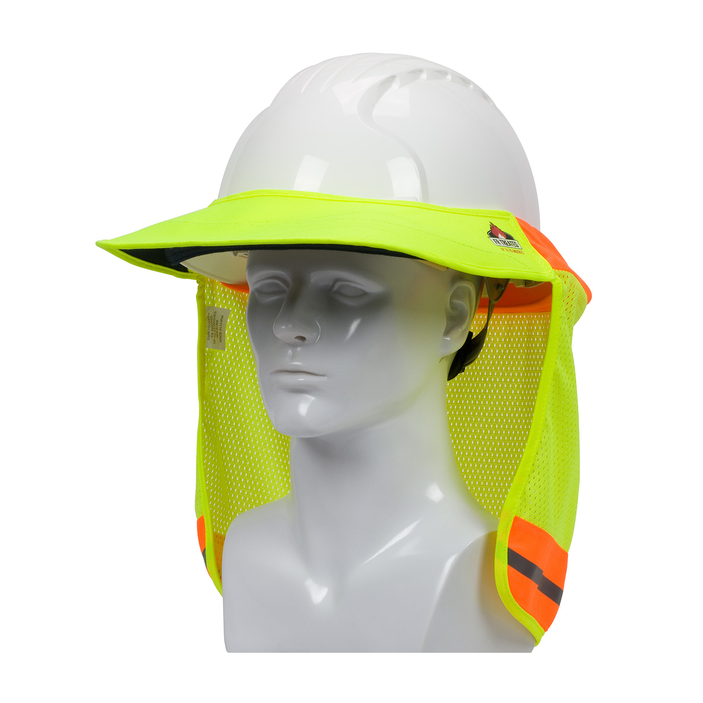 FR TREATED HI-VIS HARD HAT VISOR AND NECK SHADE
